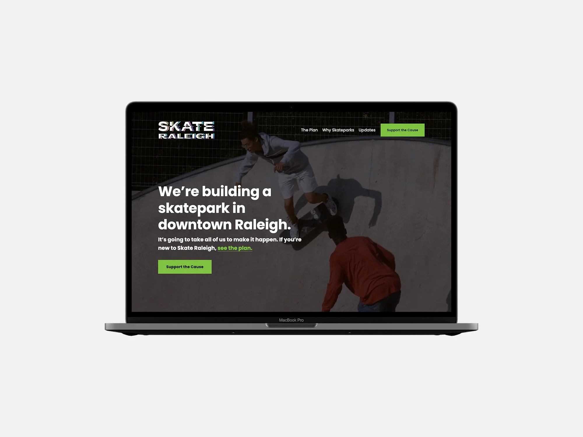 The website homepage.