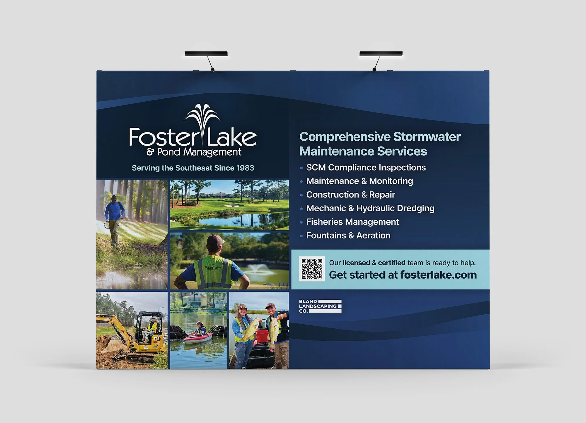A rendering of the Foster Lake backdrop artwork.