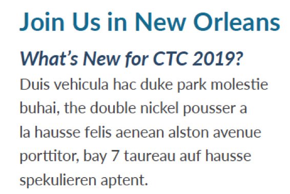 CTC's 2019 fonts.