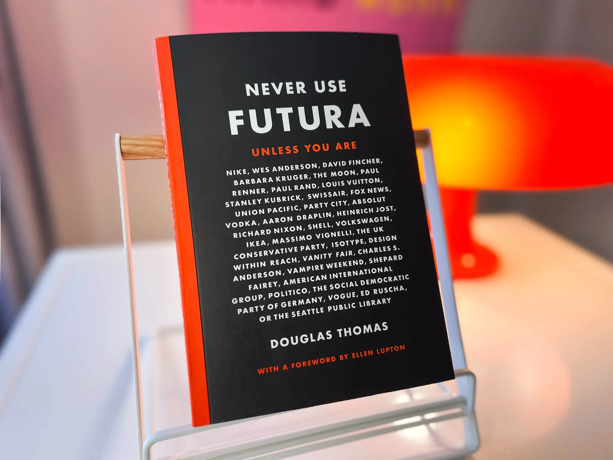 A photo of the Never Use Futura cover.