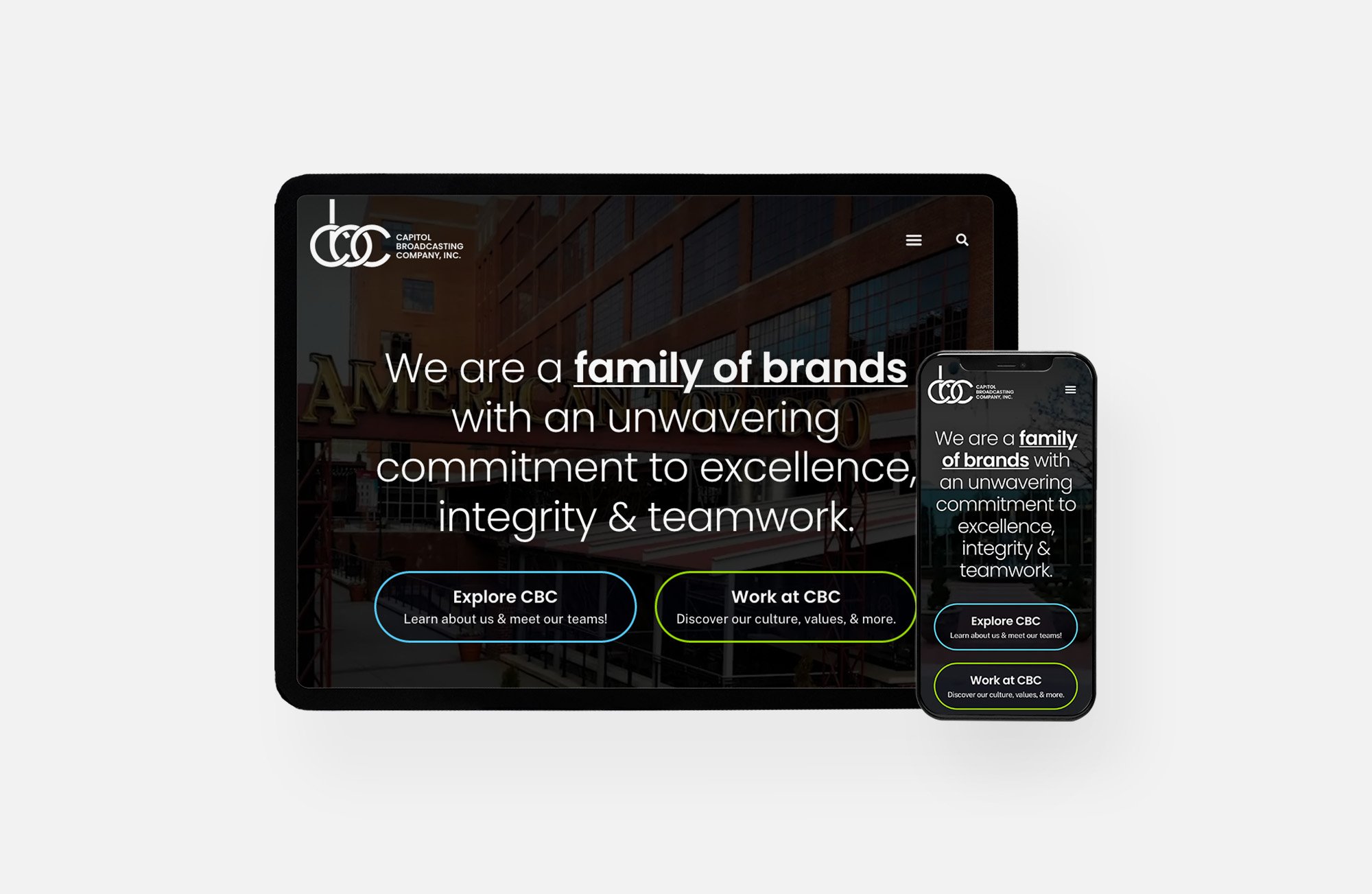 The website's responsive styles for tablet and mobile.