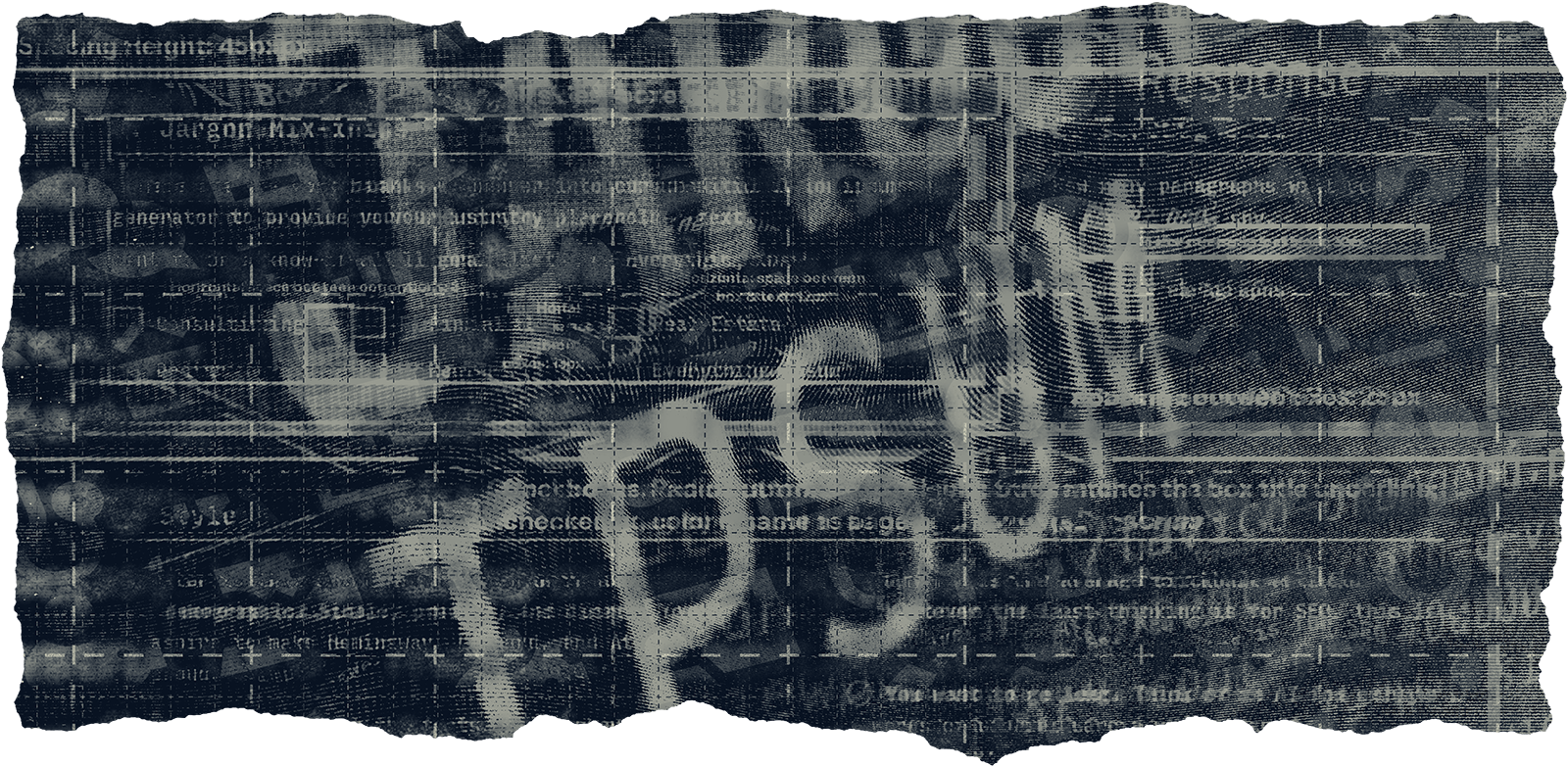 A layered graphic featuring the Jargon Ipsum logo.