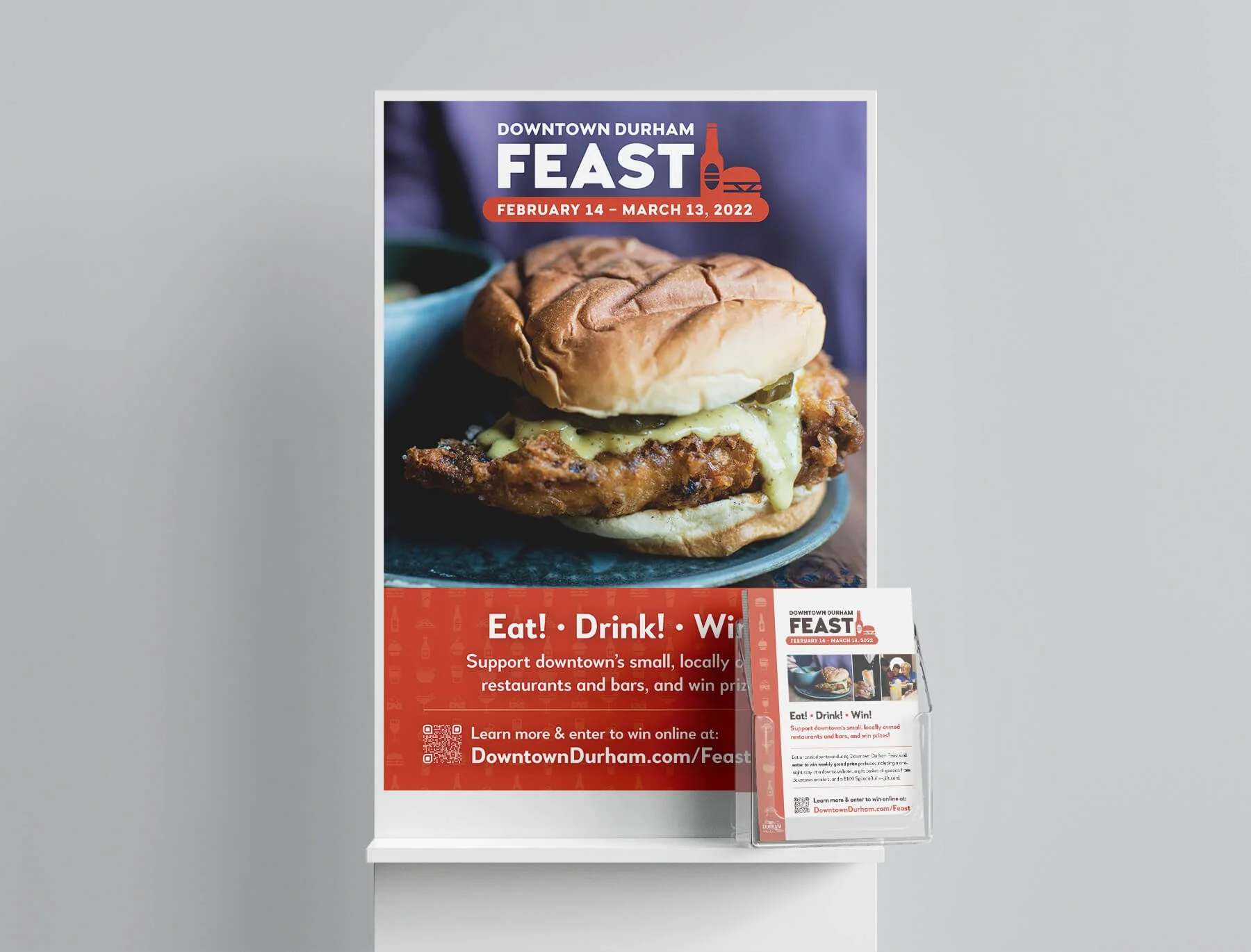 A marketing poster and handout.