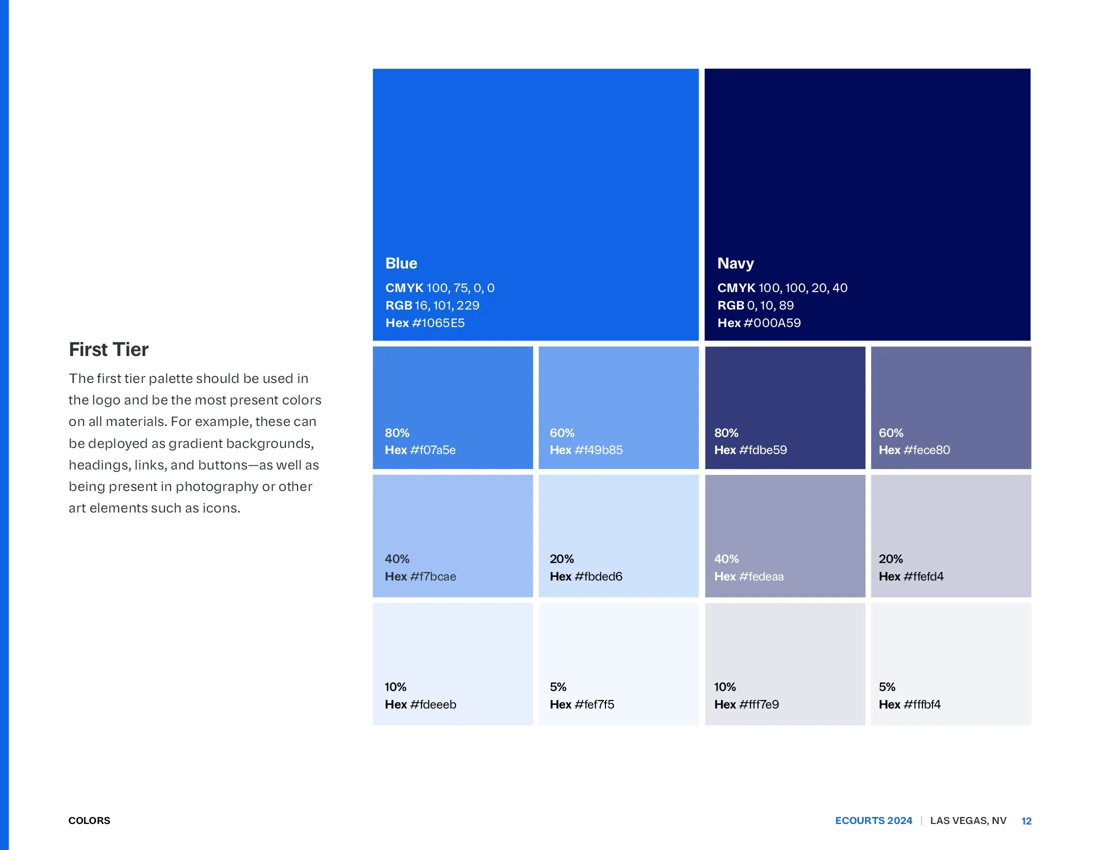 The new eCourts first tier color palette.