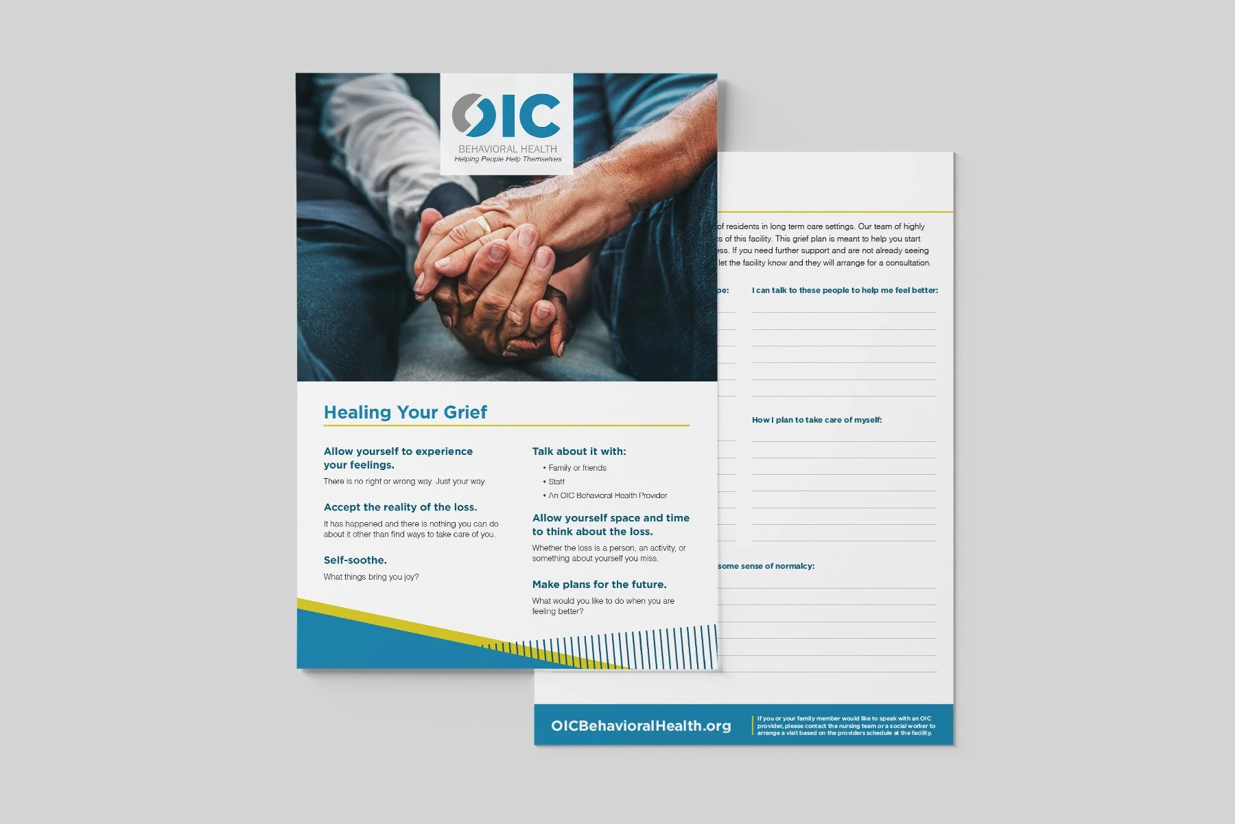 The front and back of a printed worksheet.