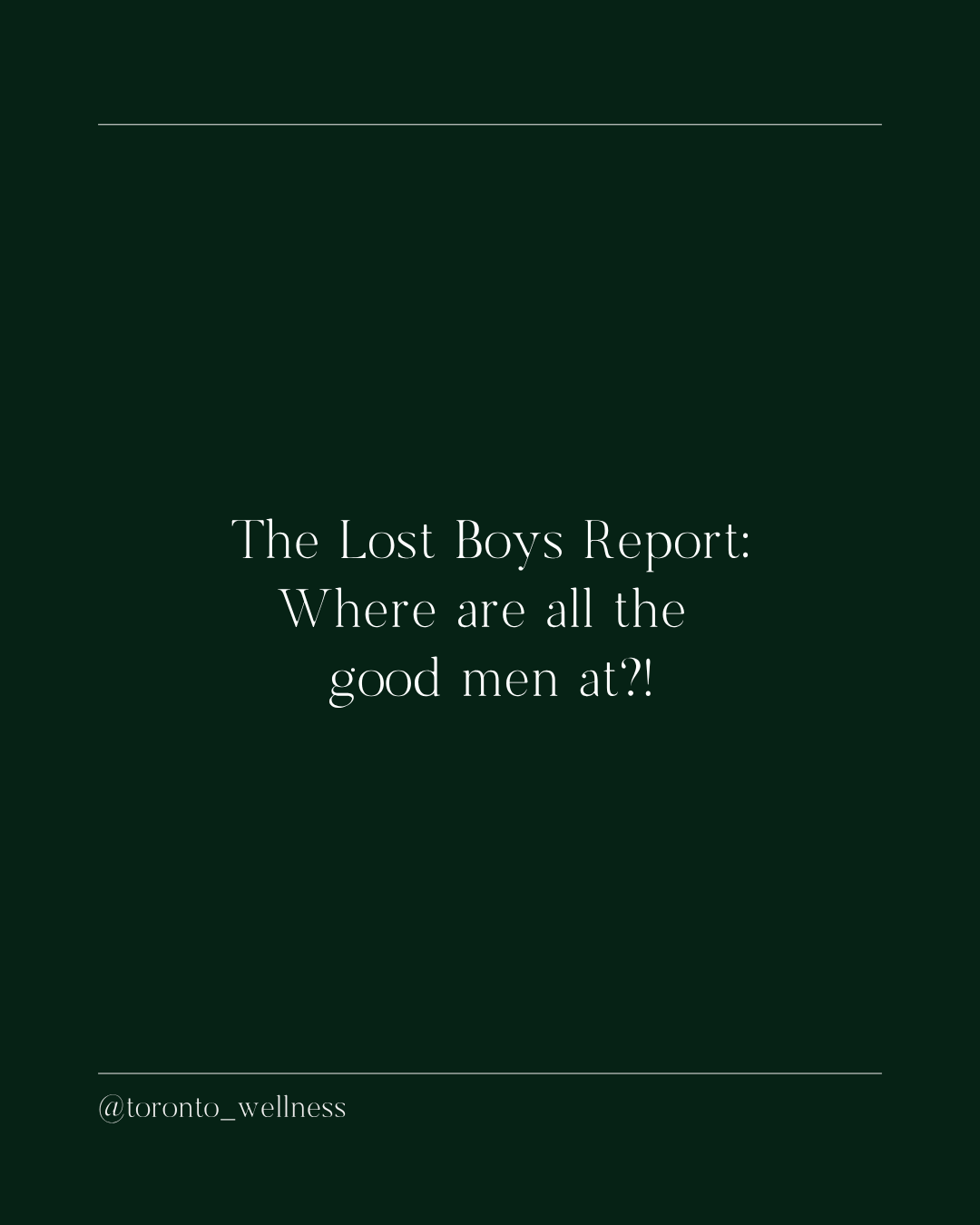 The Lost Boys Report