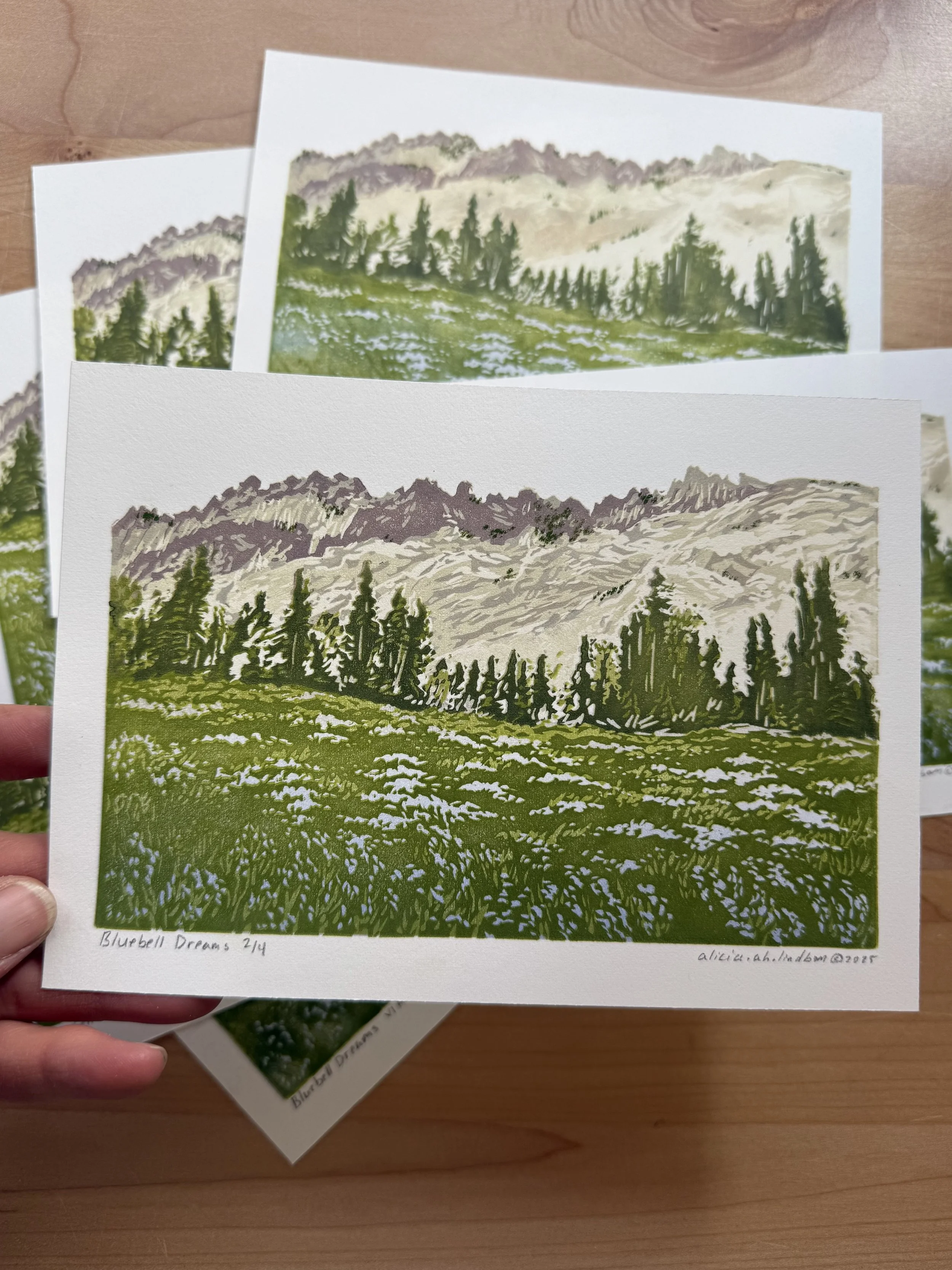 Bluebell Dreams print by Alicia AH Lindbom