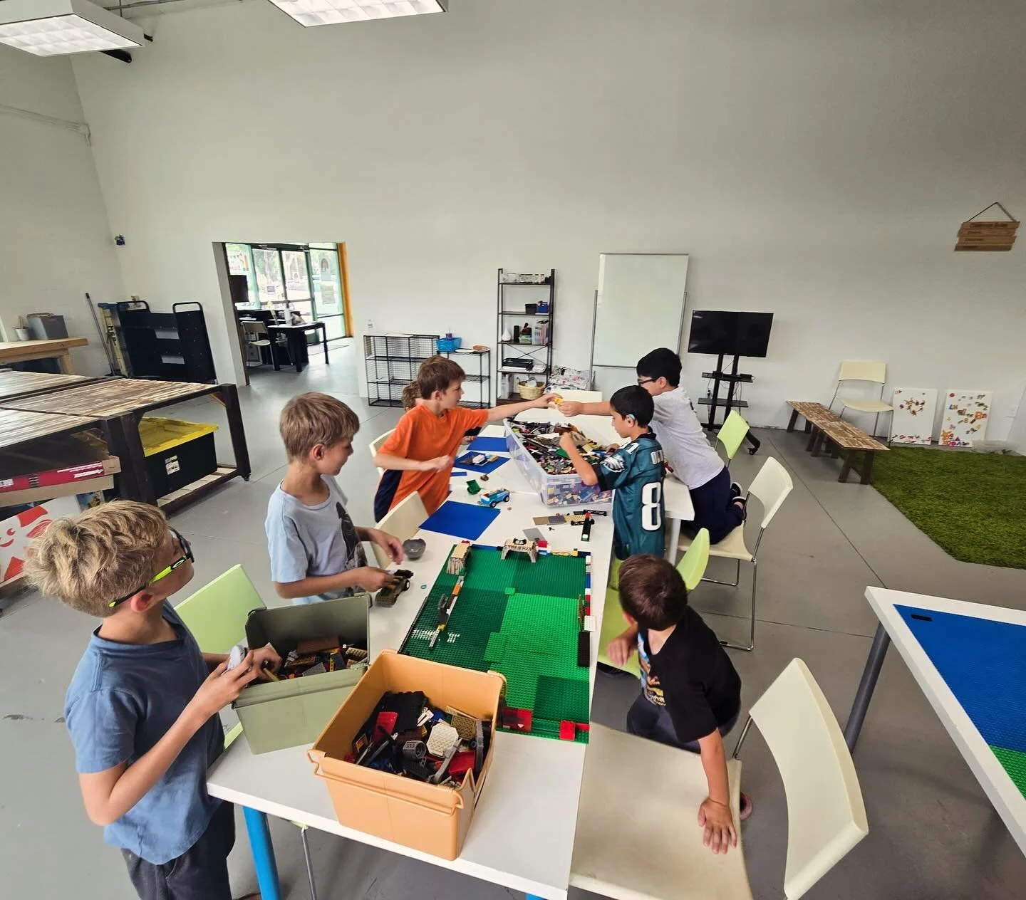 Lego STEAM Club….. loving the vibes in our new space. Lots of room for creativity, trouble shooting, and imagination.