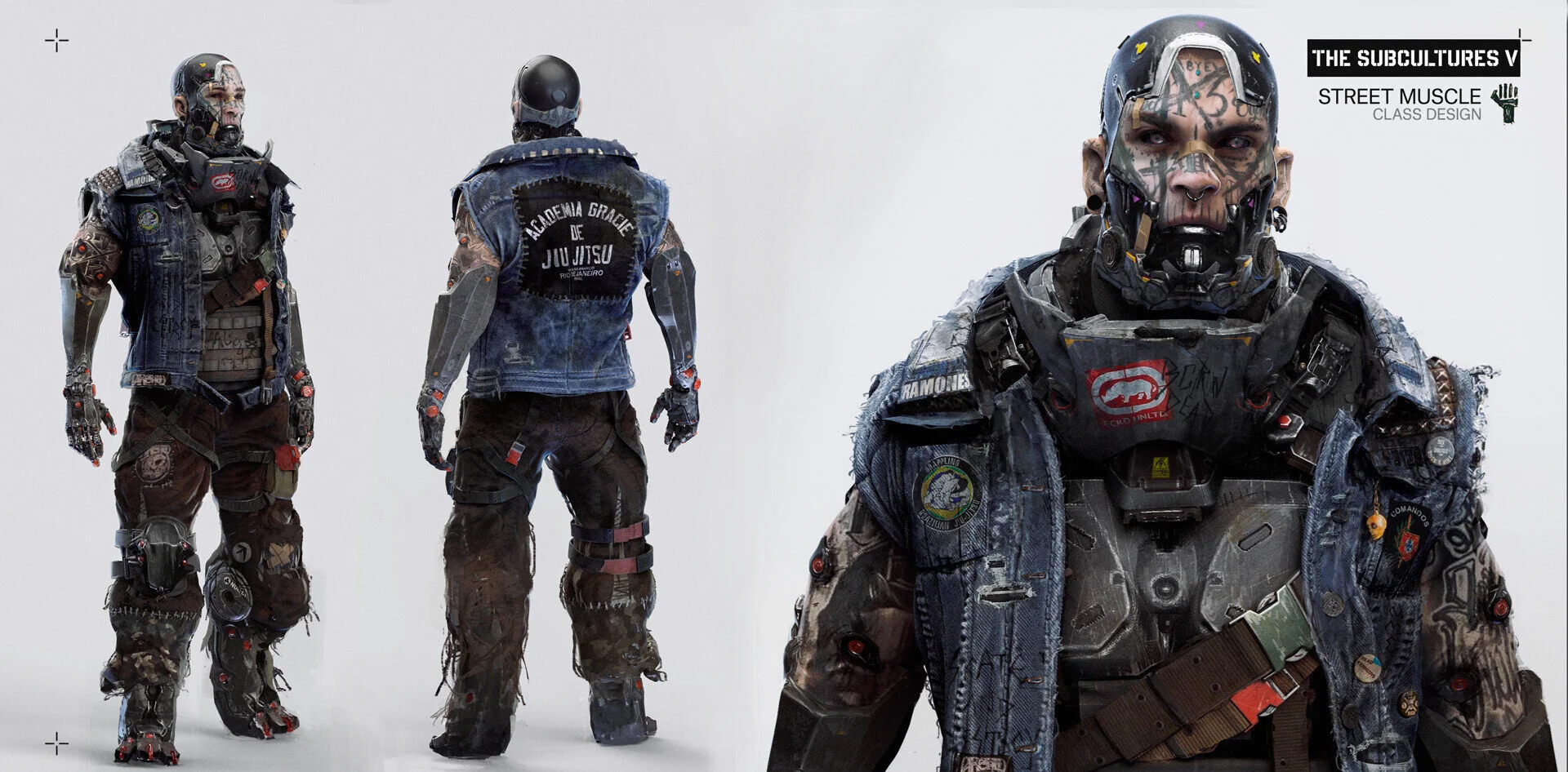 Cyberpunk Bruiser Character