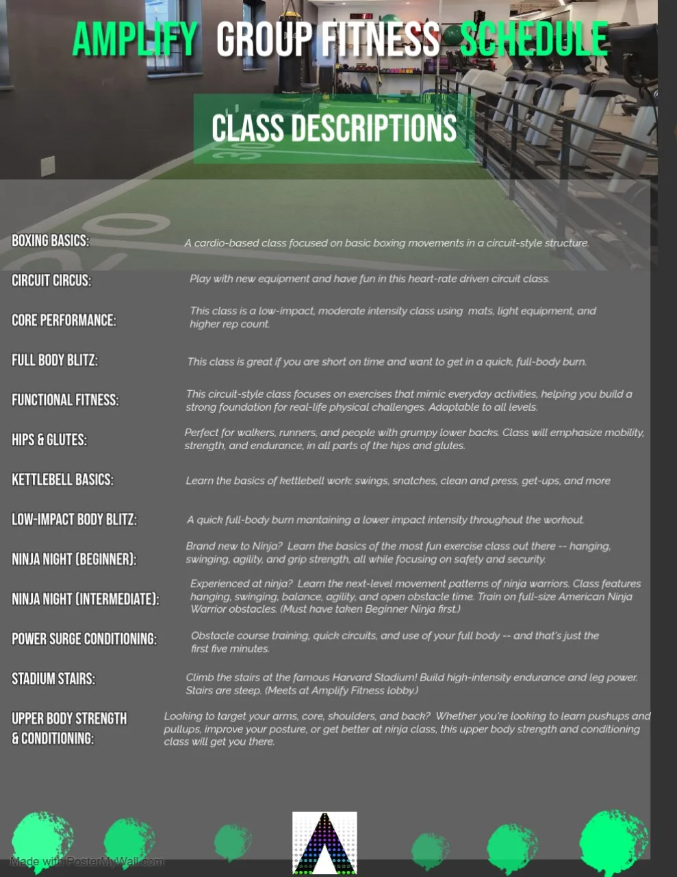 Amplify Fitness Group Exercise Class Descriptions