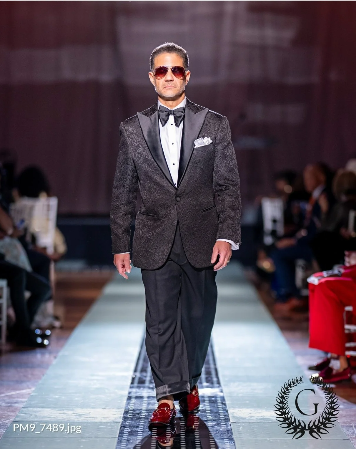 JLM Elegant Black Brocade Tuxedo Jacket — JL Michael's