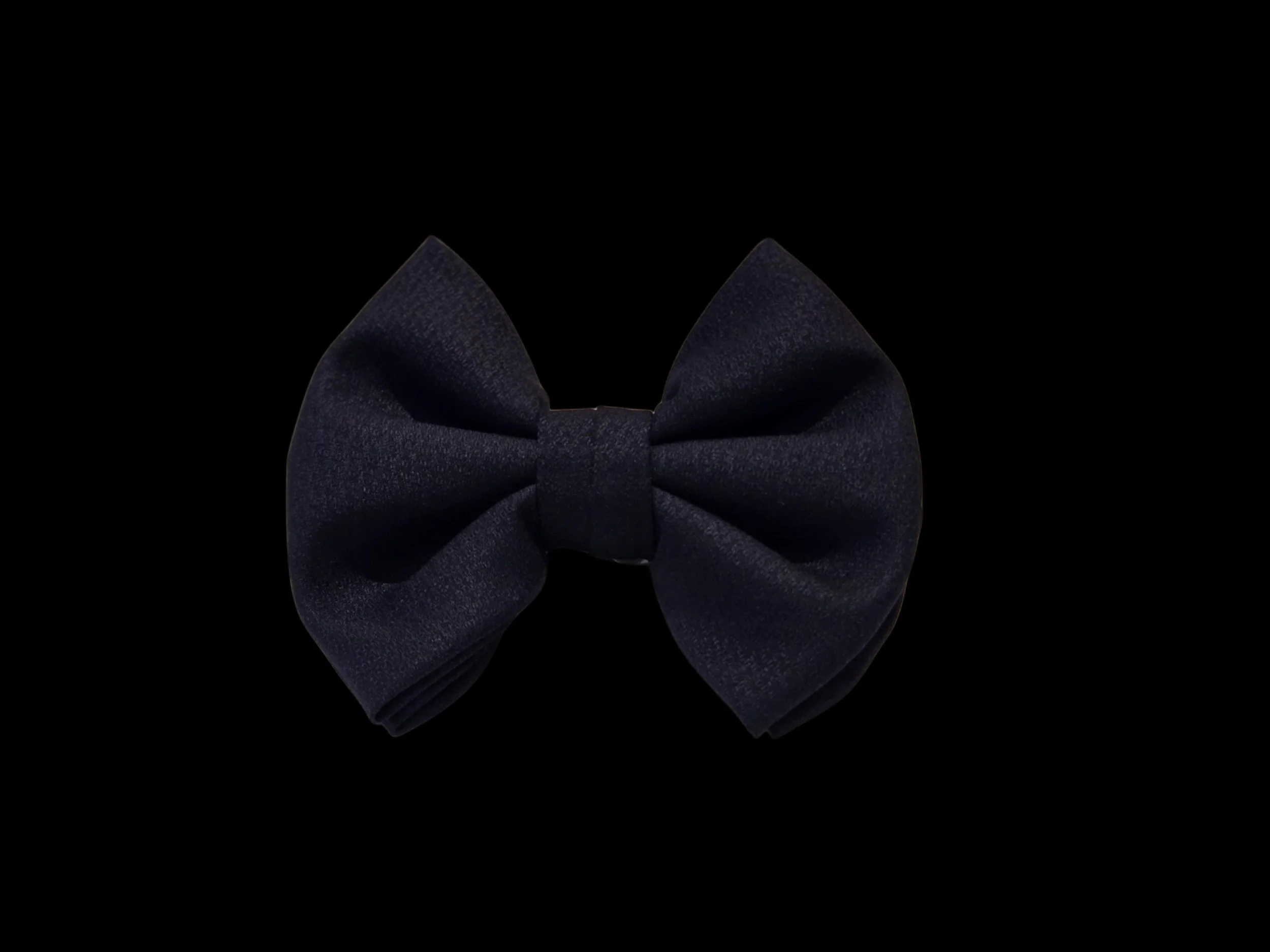JL Michael's Midnight Blue Silk Over-Sized Pre-Tied Bow Tie