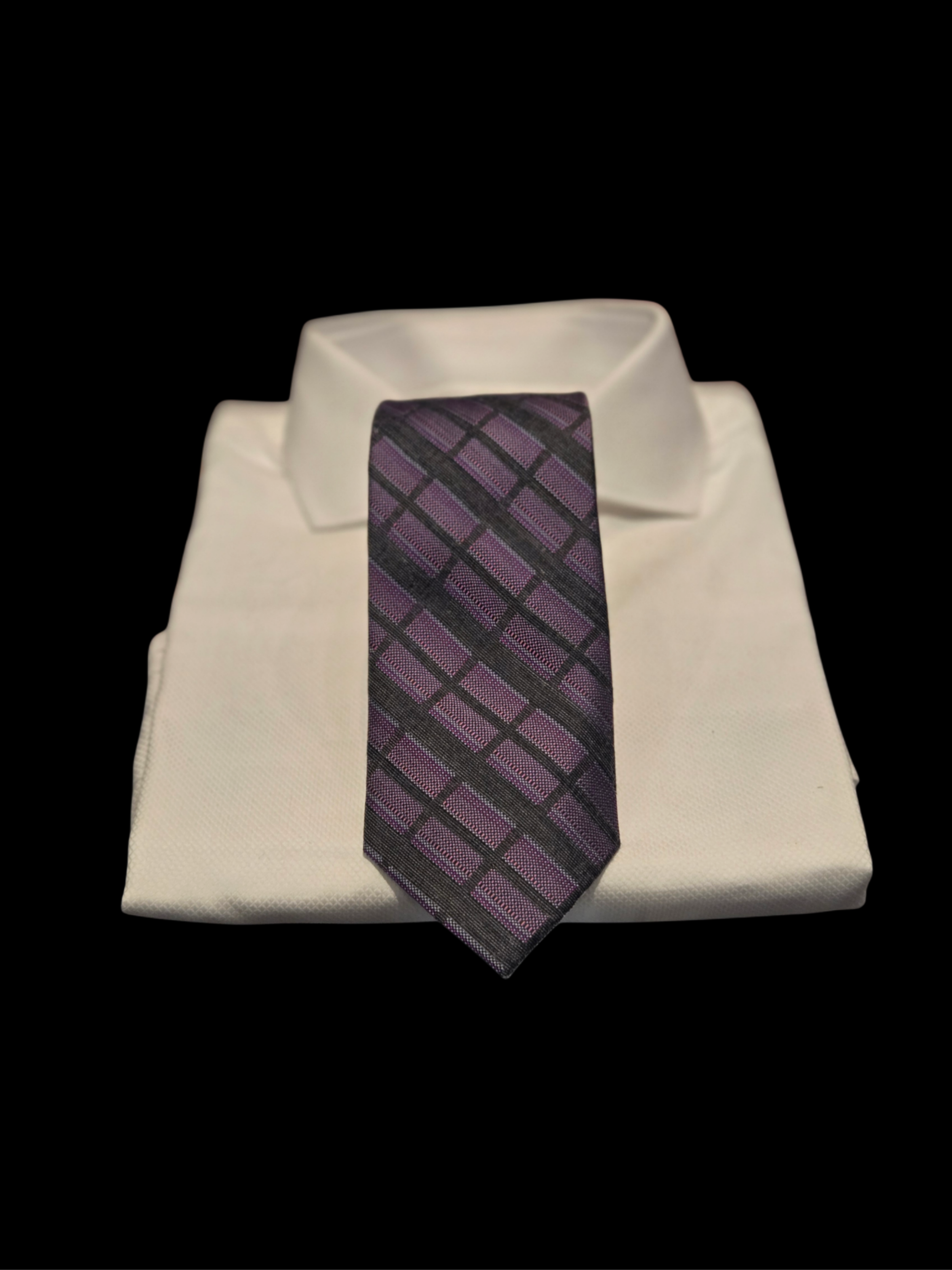 JL Michael's Grey and Lavender Architectural Necktie