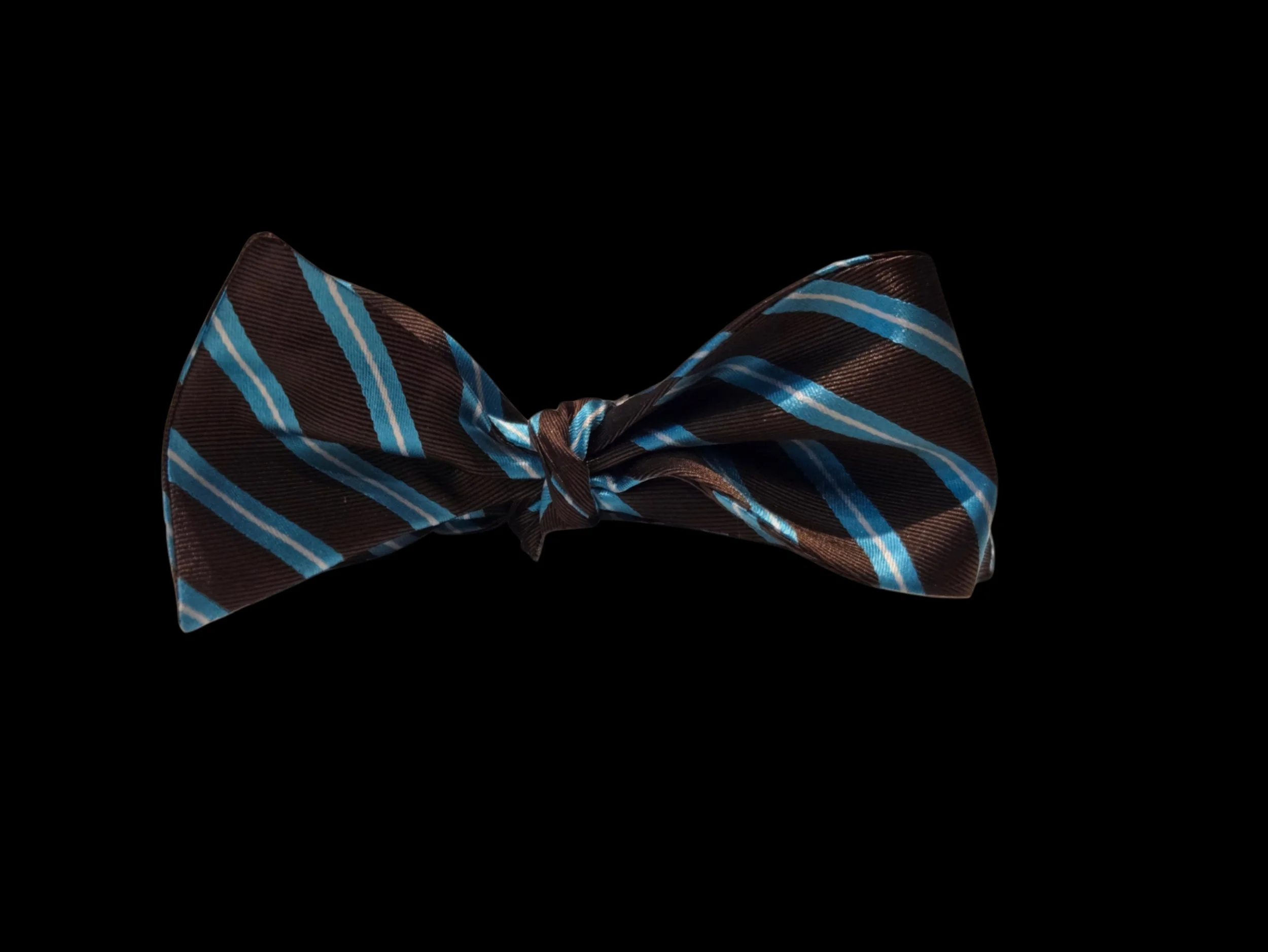 JL Michael’s Milk Chocolate/Teal Silk Self-Tie Bow Tie