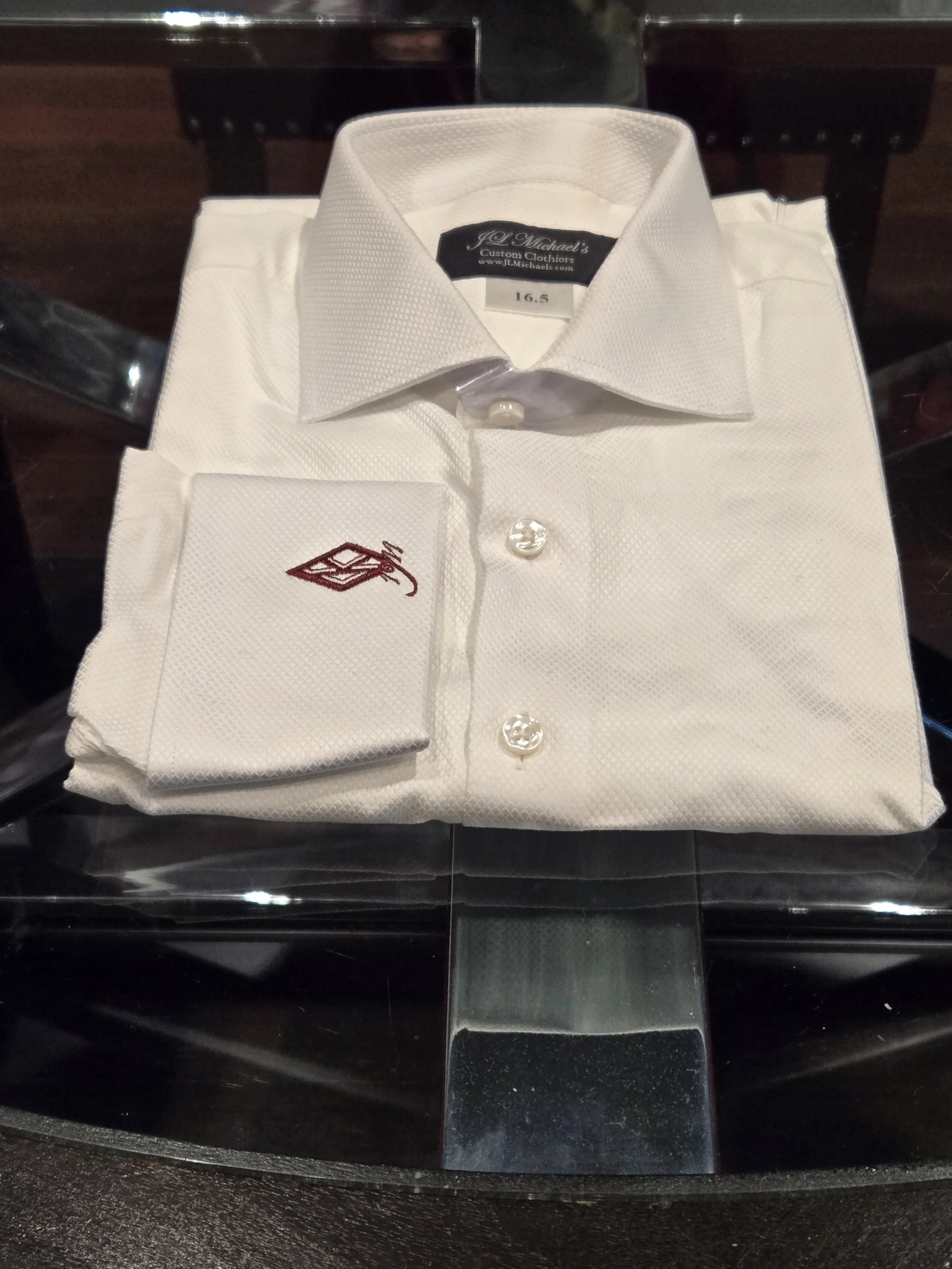 JL Michael's Bespoke White Dress Shirt