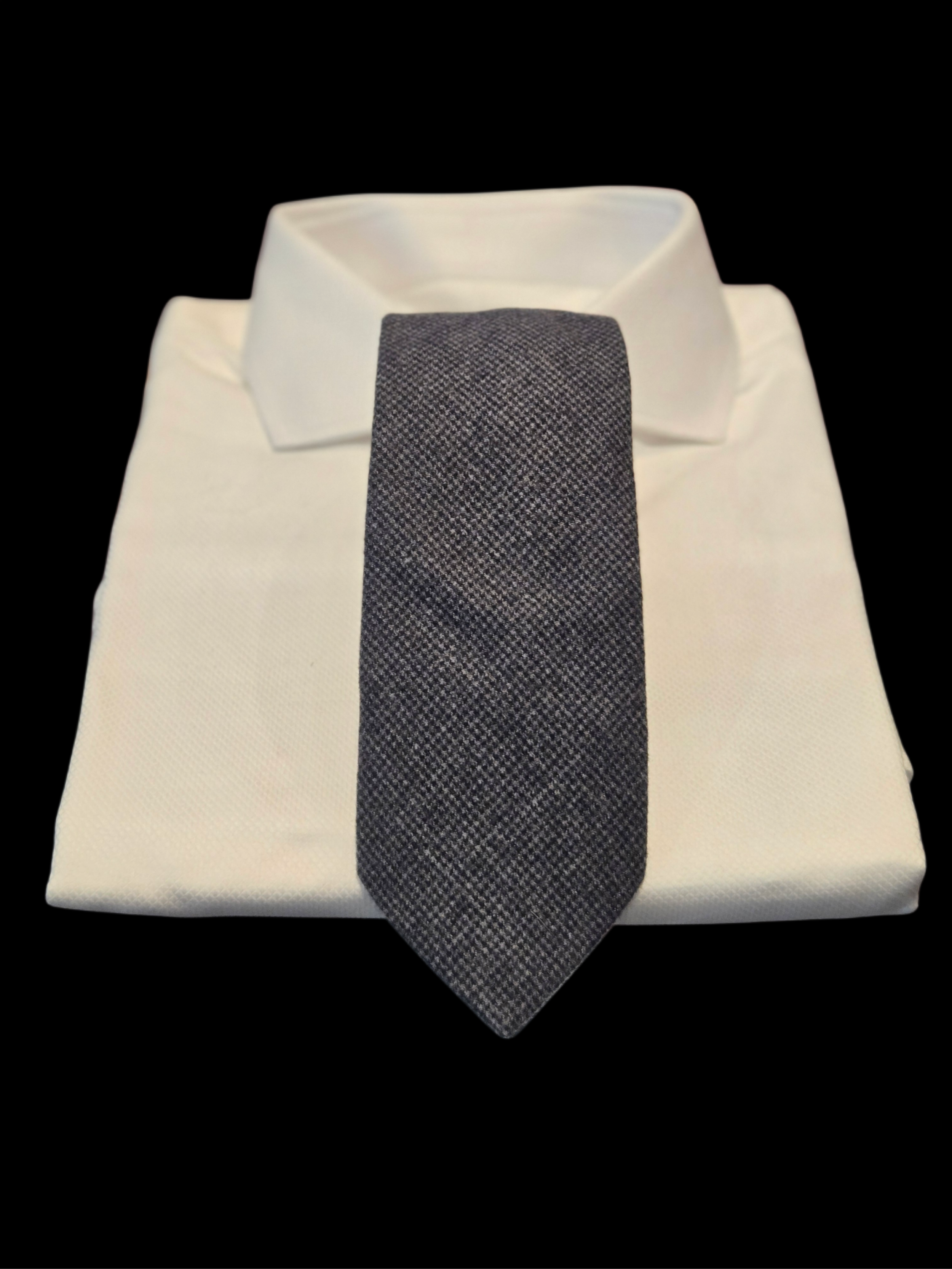 Charcoal Wool Neck Necktie