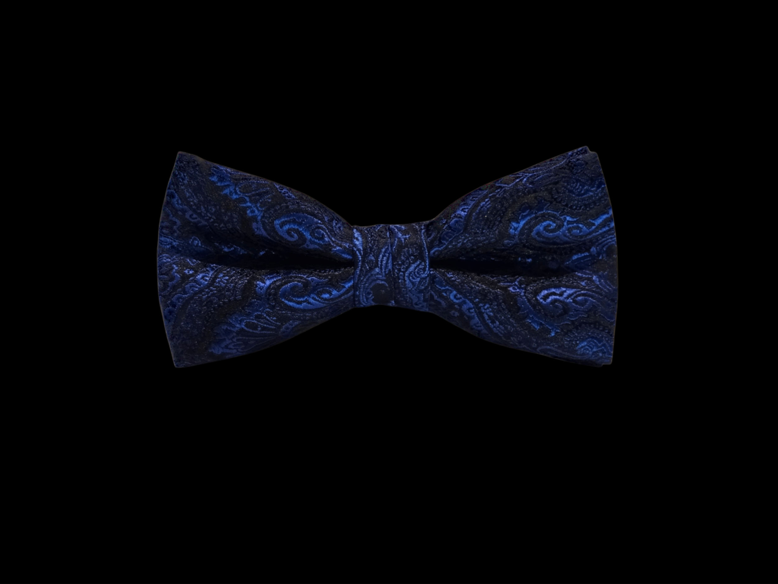 JL Michael's Royal Blue/Black Silk Pre-Tied Bow Tie