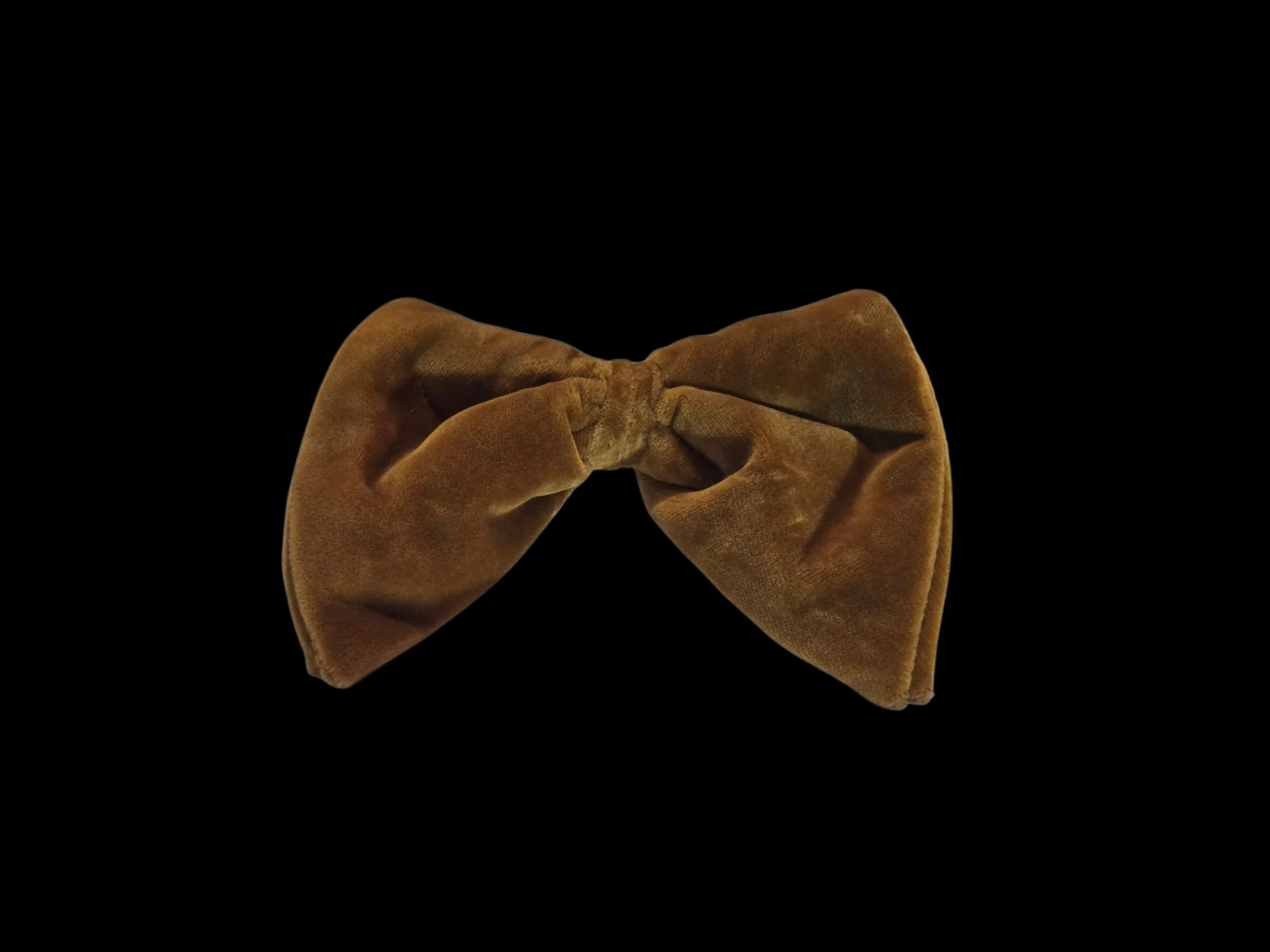 JL Michael's Over Sized Champagne Velvet Formal Pre-Tied Bow Tie
