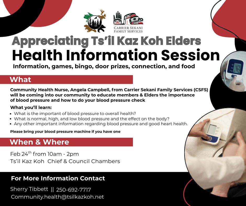 Appreciating Ts’il Kaz Koh Elders - Health Information Session