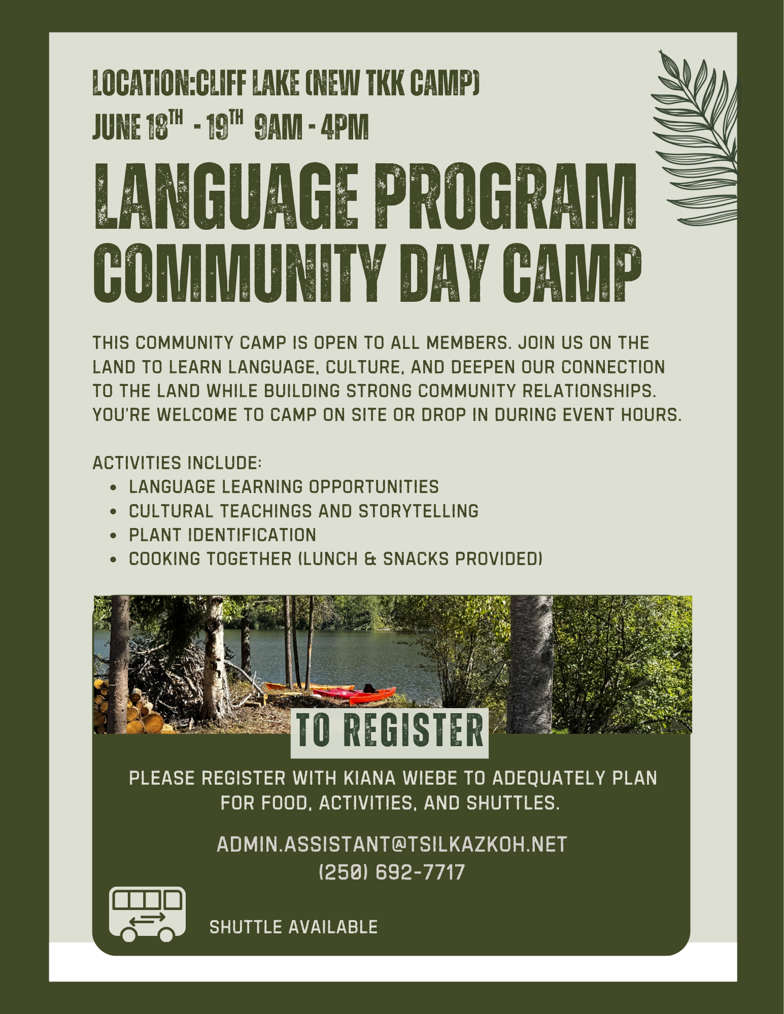 Language Program - Community Day Camp 
