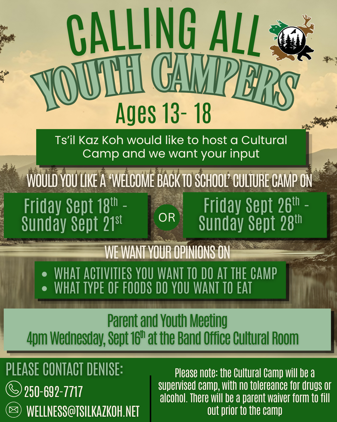 Youth &amp; Parent Meeting - Cultural Camp 