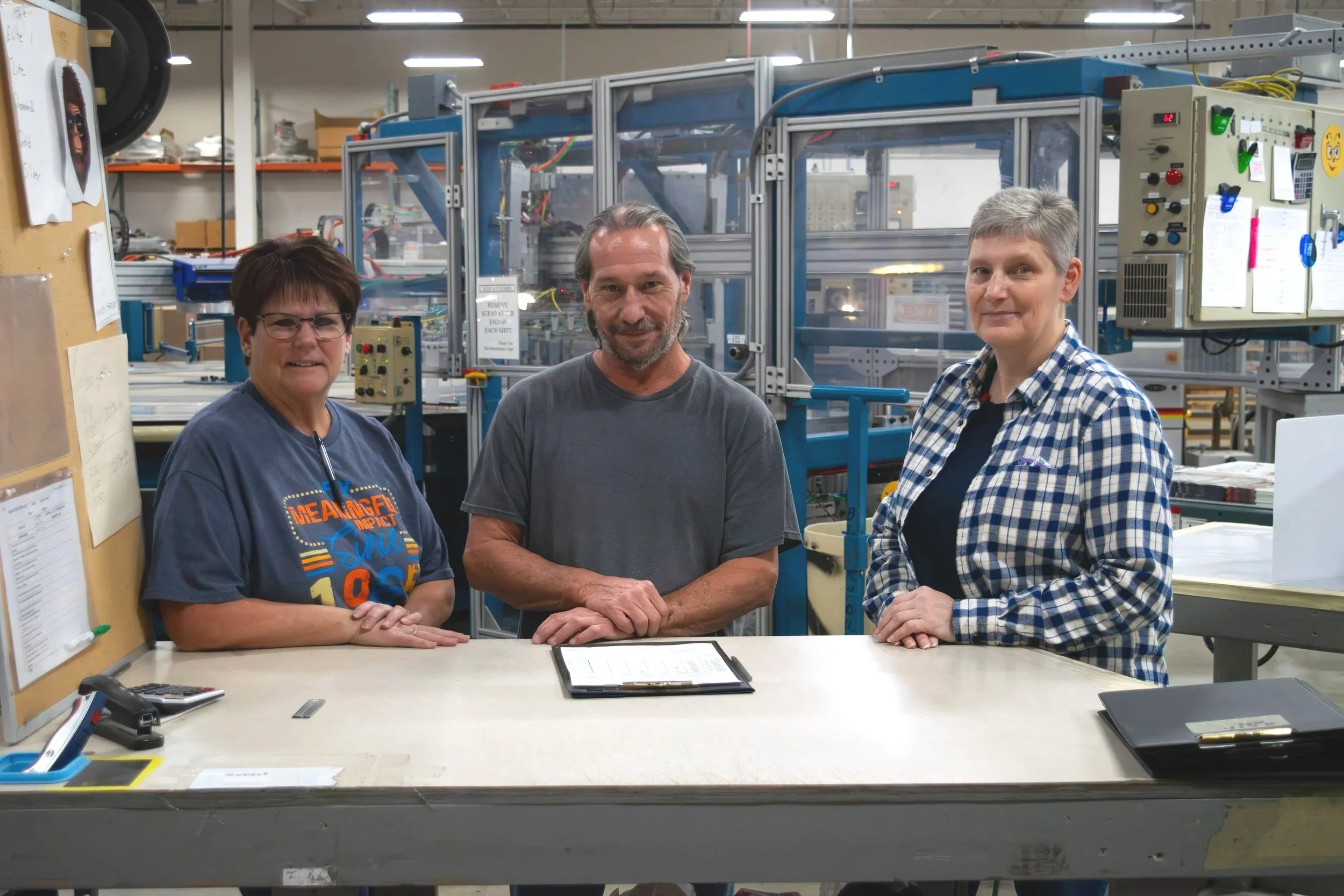 Some of our RF Heat Sealing team members ready to help make the next project painless and flexible.