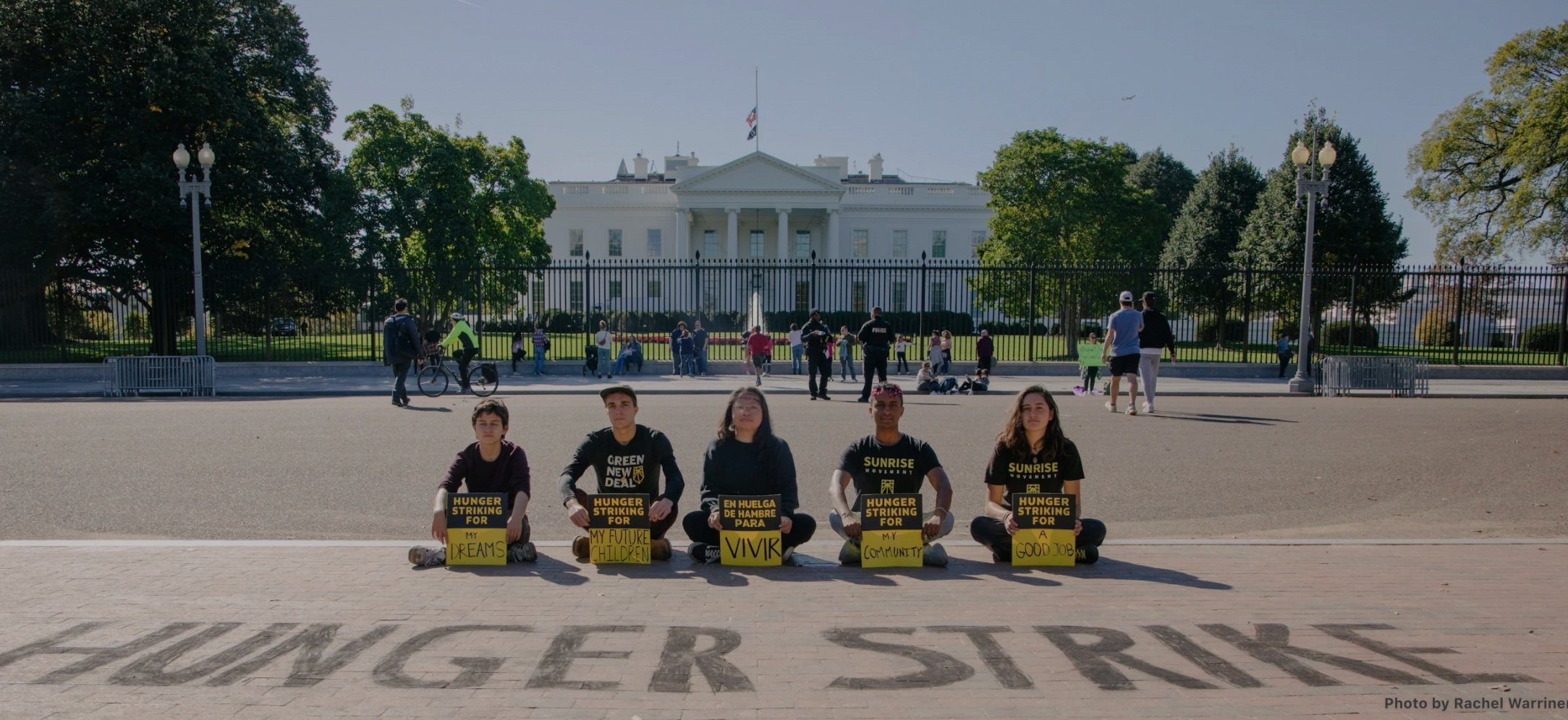 Hunger strikers in front of the White House