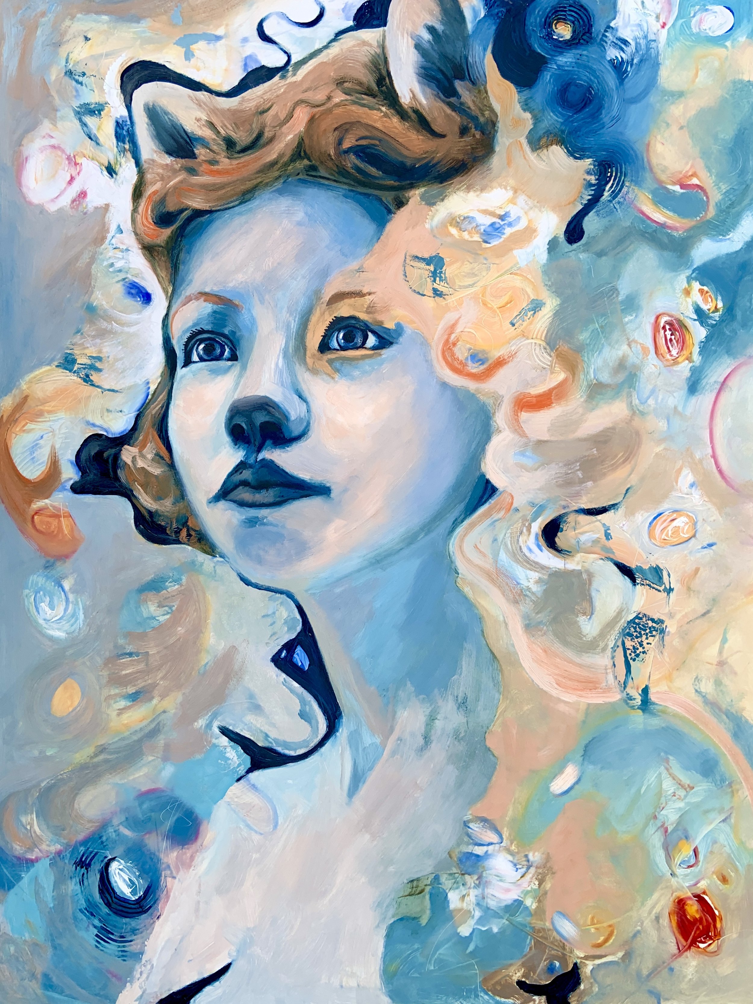 Foxen Bloom
captures a sense of growth and youthful vitality. In this painting, a humanoid woman with fox features takes center stage, and the overall composition exudes a youthful and blossoming energy.
The painting invites viewers to reflect o