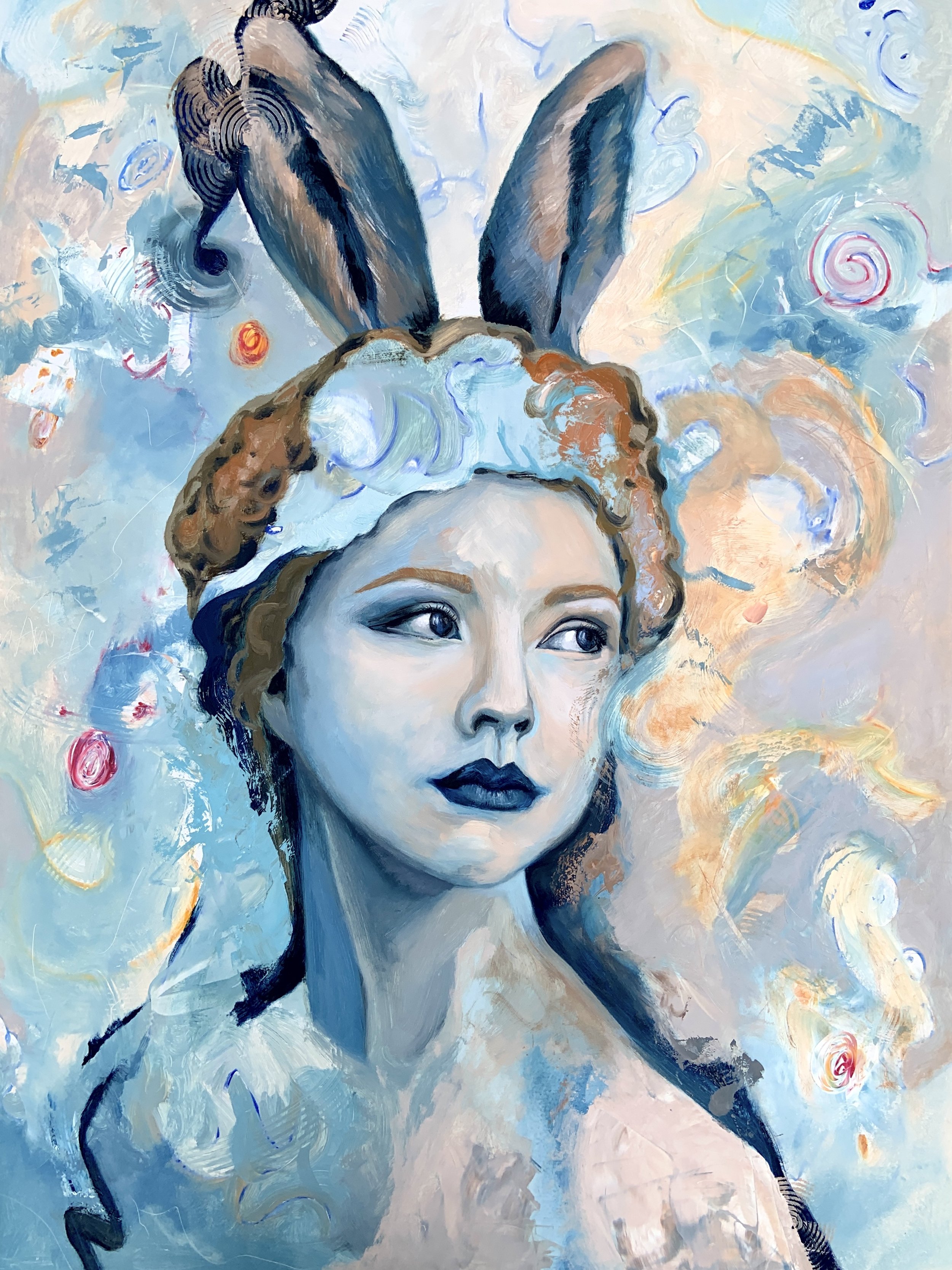 Gentle Soul Unveiled
symbolizes a longing for self-compassion. The delicate rabbit features in this graceful portrait show an openness to vulnerability.
This piece celebrates the beauty of finding strength in nurturing ourselves. By embracing th