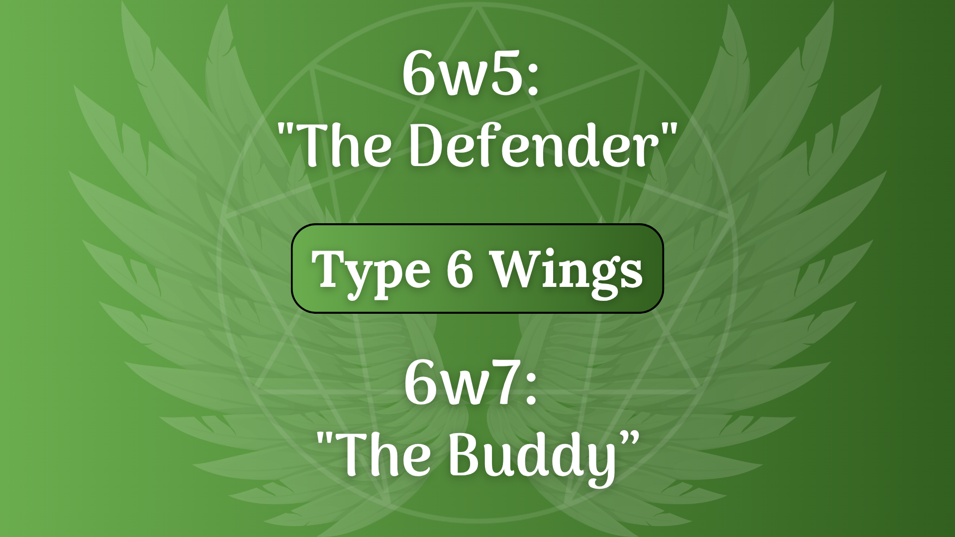 Type 6 Wings: The Defender vs. The Buddy
