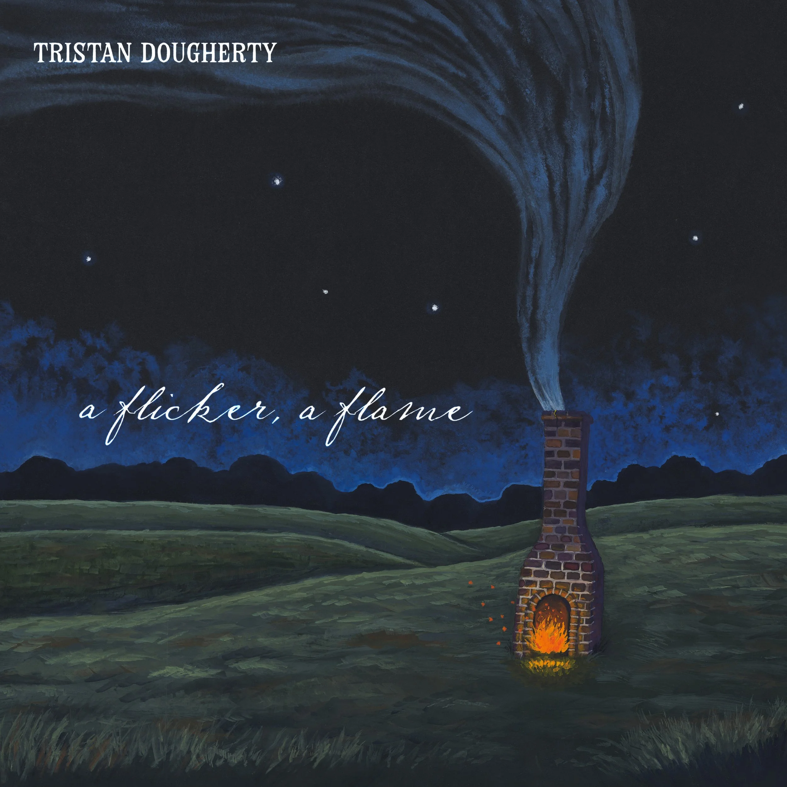 A Flicker, a Flame front cover. Album art by Tamurlaine Melby