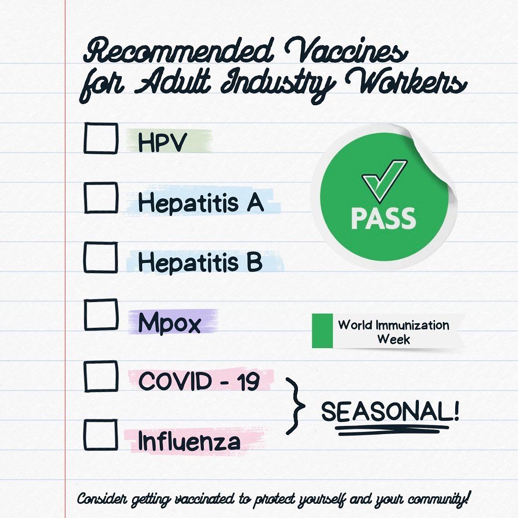 Today marks the start of #WorldImmunizationWeek. PASS encourages all adult industry workers to consider getting vaccinated to protect your health and the health of your community. 💉

Learn more:  https://www.passcertified.org/vaccines
(Link in bio!)