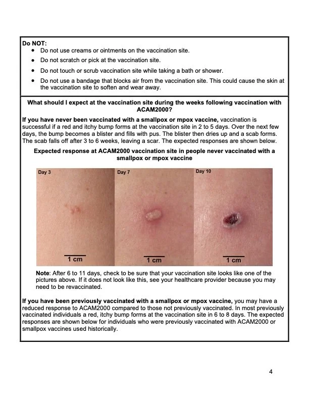 MEDICATION GUIDE ACAM2000® Smallpox and Mpox (Vaccinia) Vaccine, Live ...