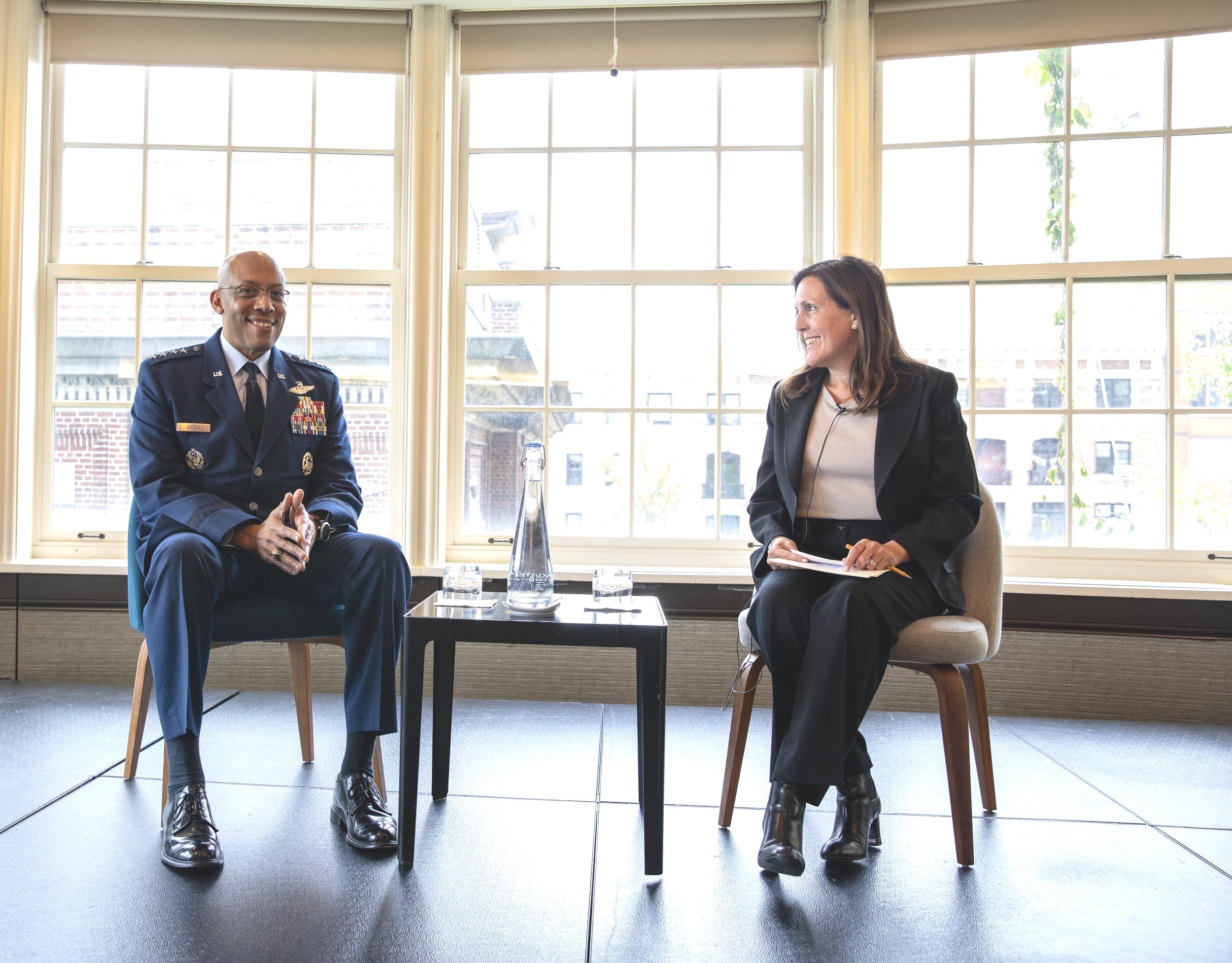Gen. Charles Q. Brown, Jr. and Dr. N. W. Collins engage in a leadership conversation