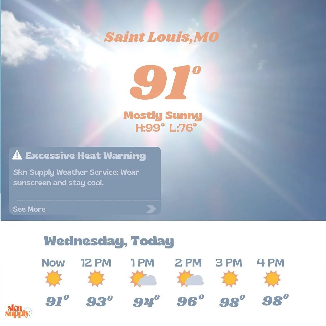 If you go outside put SUNSCREEN on. Reapply and stay cool 😎 my friends.