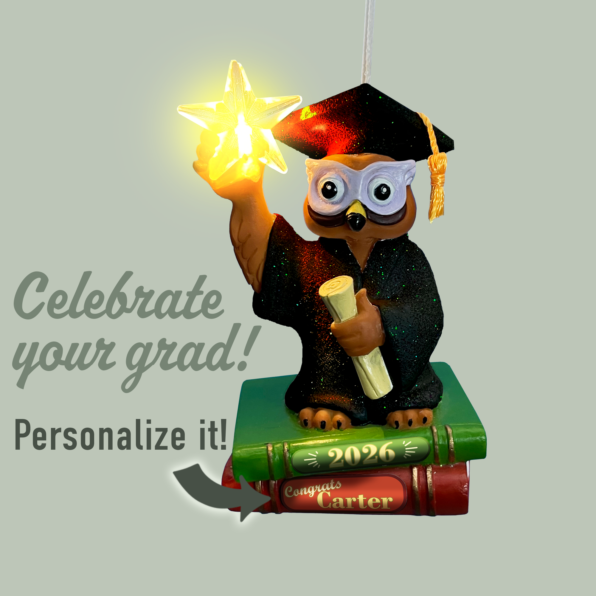 PERSONALIZED Graduation Christmas Holiday Tree Ornament Keepsake Class of 2026