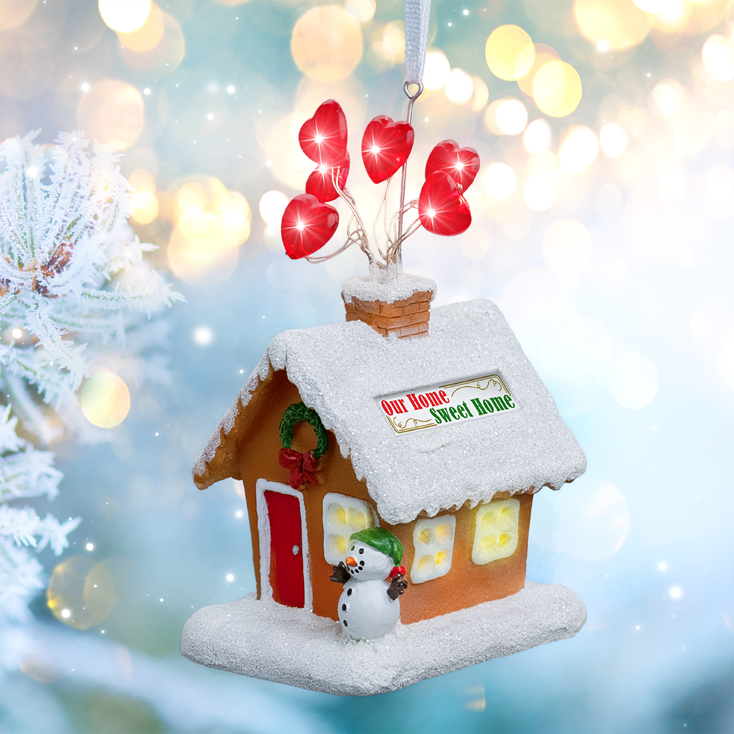 New Home Christmas Holiday Tree Ornament 2026 – Light-Up Decoration First-time Homeowners