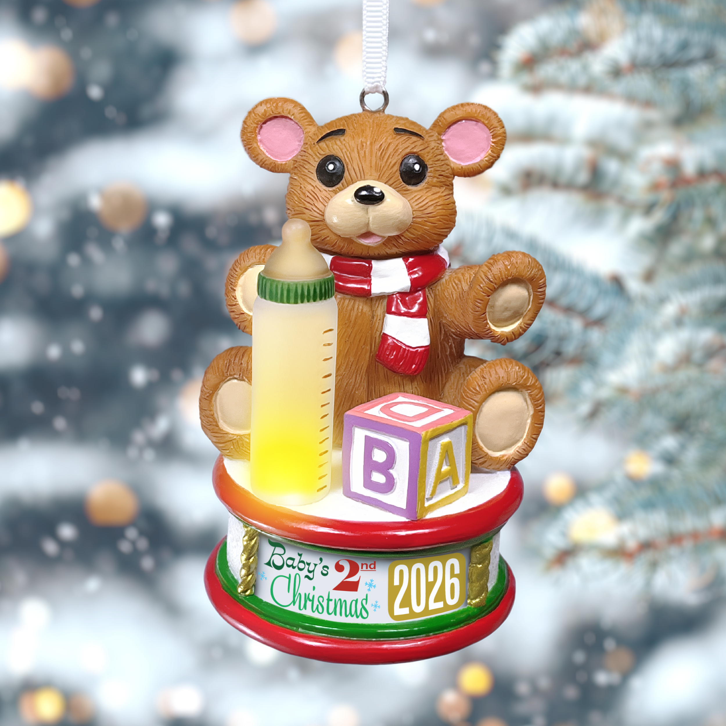 Baby Newborn First Christmas Holiday Tree Ornament 2026 Keepsake - New Parents