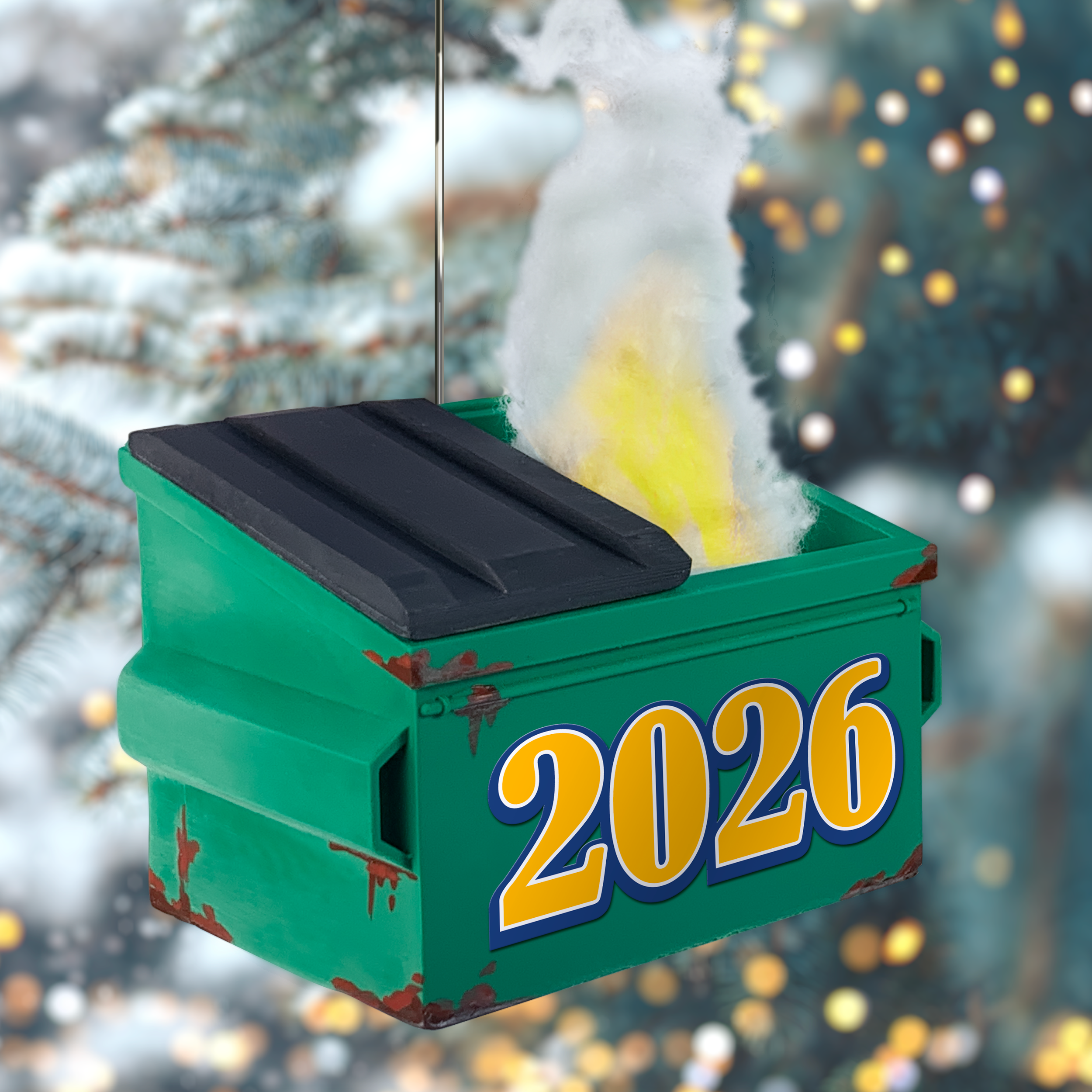 Dumpster Fire 2026 Christmas Ornament Keepsake