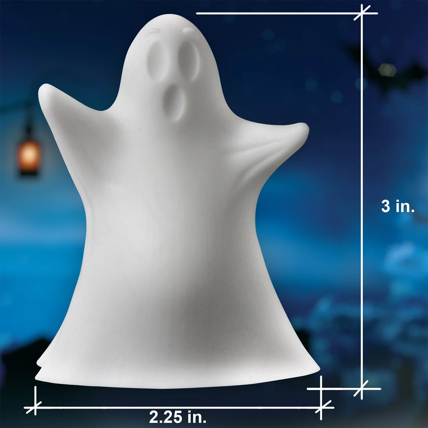 Highly detailed Gordo Ghost decoration with replaceable batteries for Halloween