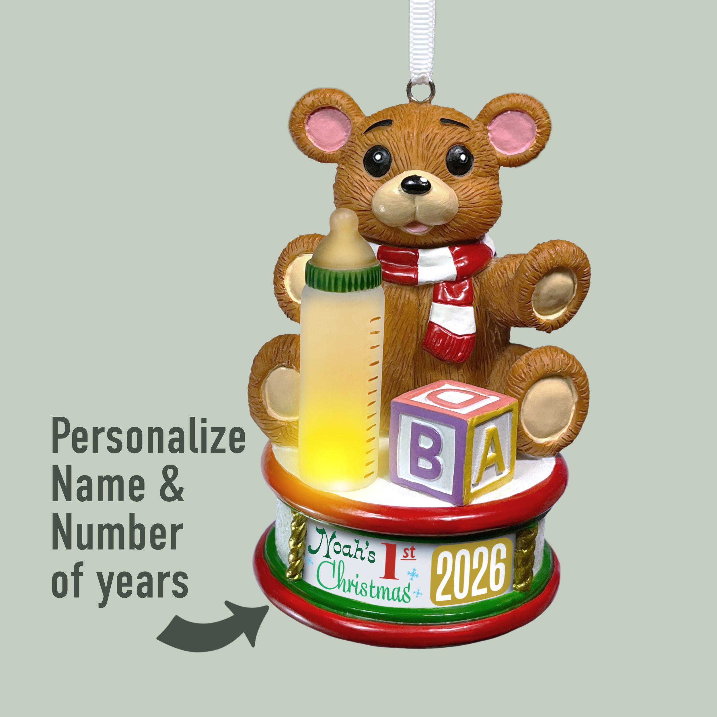 PERSONALIZED Baby Newborn Christmas Holiday Tree Ornament 2026 Keepsake - New Parents