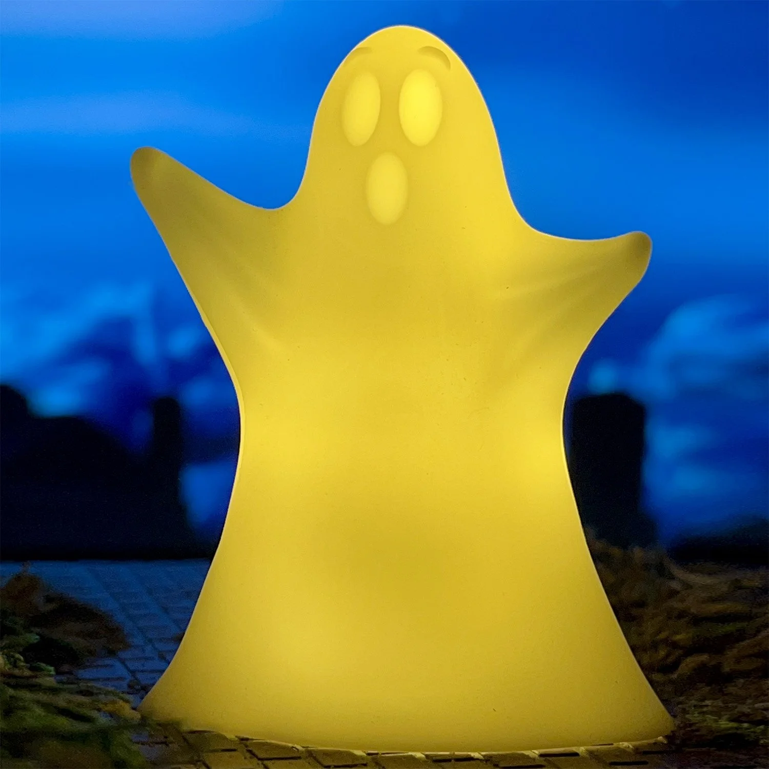 Gordo Ghost 3D-printed Halloween decoration with LED light and on-off switch