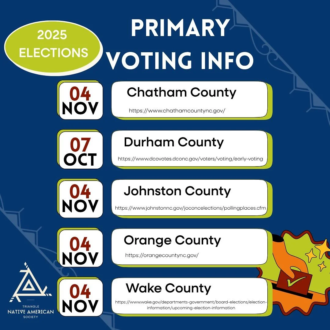 Democracy is indigenous! Be sure your registration is up to date by October 10th for the upcoming city and county elections 🪶