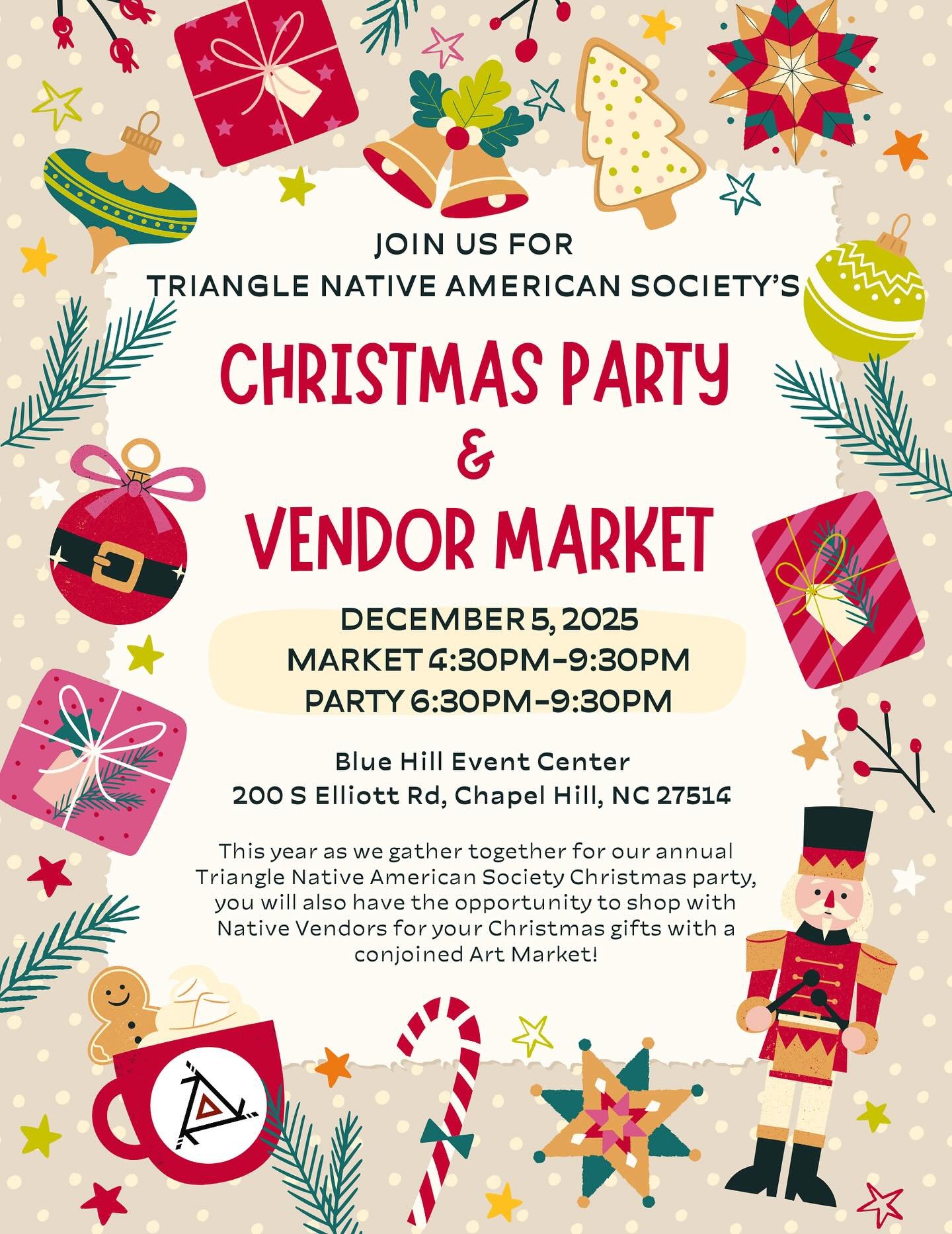 It&rsquo;s time! Our annual Christmas party is back but in a new location to accommodate more people. We&rsquo;re also giving everyone an opportunity to shop for the holidays at our newly added Holiday Market. The market will feature Native American 