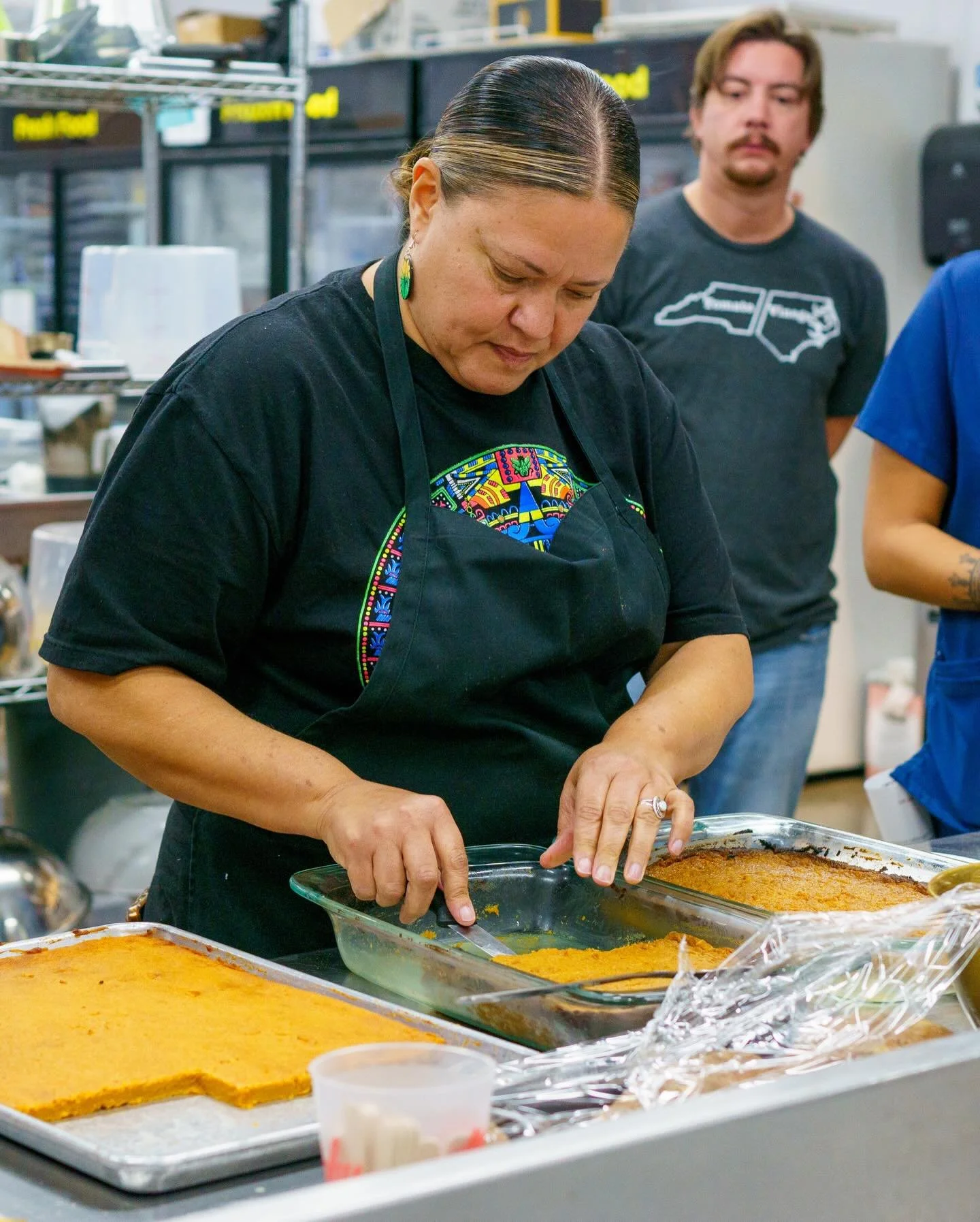 Happy birthday to @tinadale_89 - chef and owner of @atkowa.catering 🥘 Thank you for sharing the joy and knowledge of indigenous food with members of Triangle Native! We look forward to fostering and collaborating with more Native business owners and