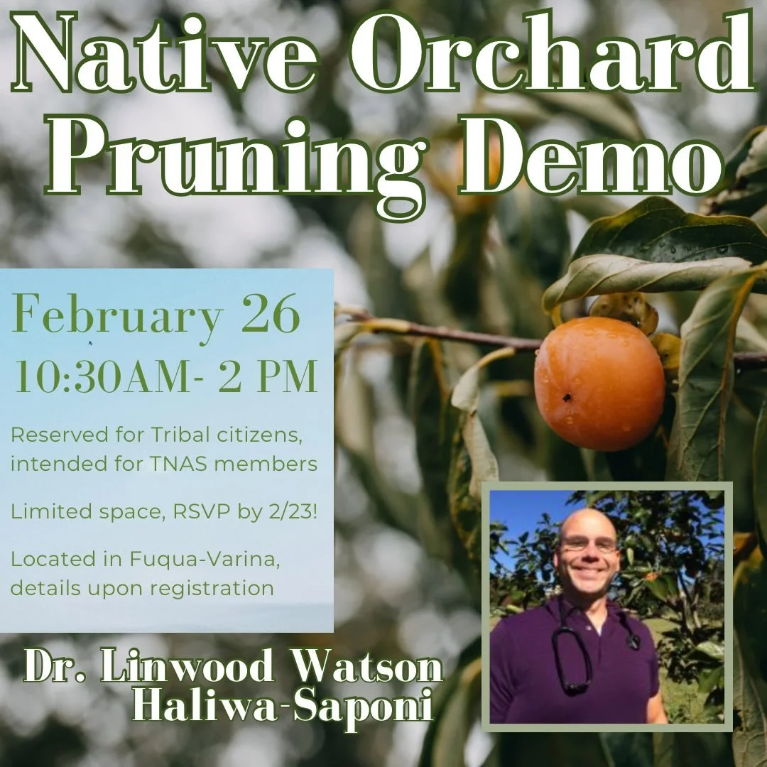 We had to reschedule&hellip; so you still have a chance to join us next Thursday 2/26 for another native orchard care workshop in our &ldquo;On the Land&rdquo; program series. 

&ldquo;If You Ain&rsquo;t Cying, then You Ain&rsquo;t Pruning! Conquer t
