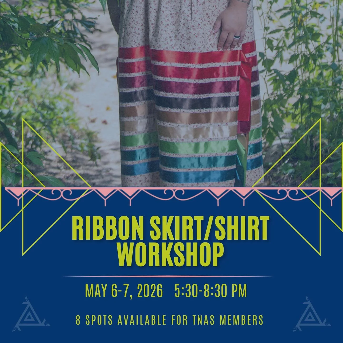 Triangle Native American Society will be hosting a ribbon skirt/shirt workshop that will be led by the talented Raven Dial-Stanley, a member of the Lumbee Tribe and of Triangle Native - just in time for Dix Pow Wow!

The workshop will take place over