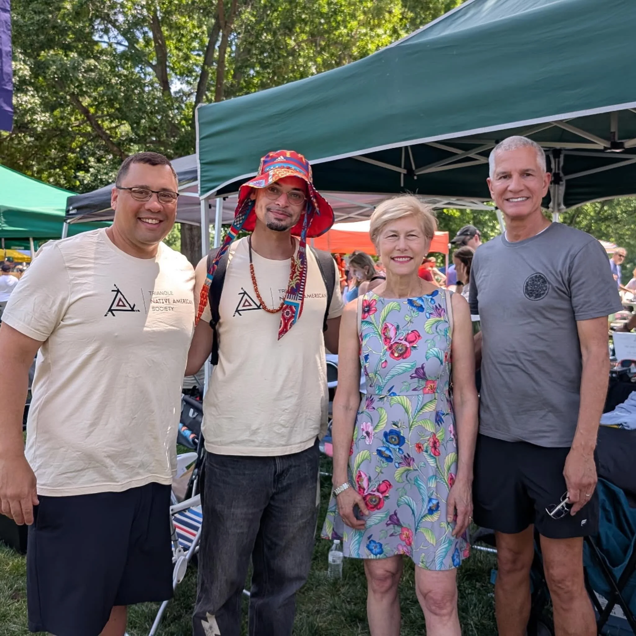 Thank you to @deborahrossnc for stopping by our 5th Annual Dix Park Inter-Tribal Pow Wow! Also a huge thank you to the nearly 30 vendors, 100 dancers and the THOUSANDS of attendees who came out to this joyous annual event