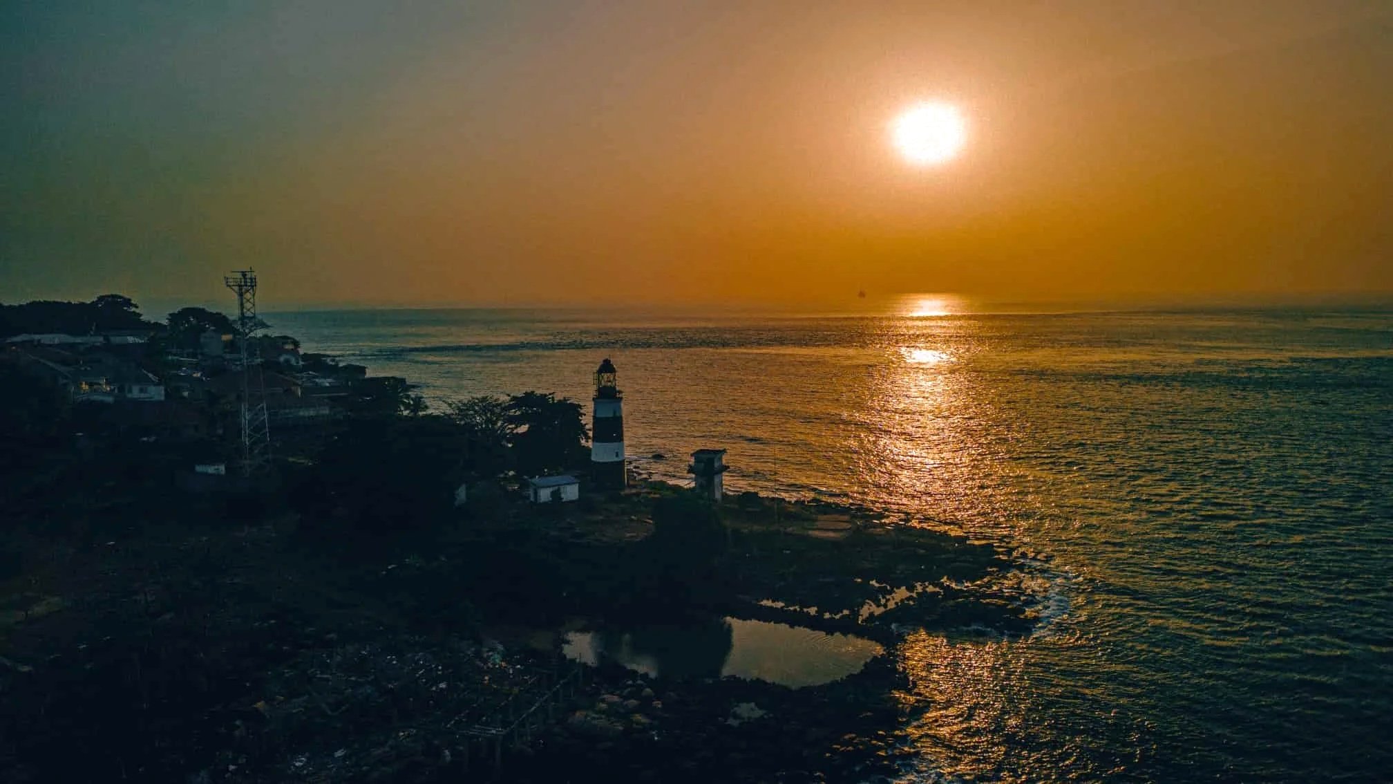 Aberdeen Lighthouse at Sunset