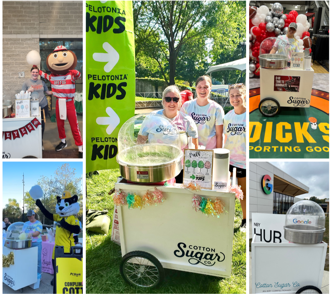 Collage of cotton candy events